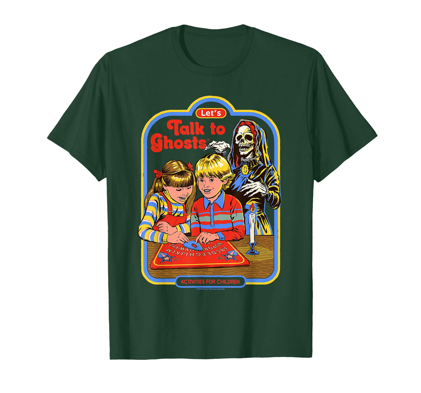 Let's Talk to Ghosts Demon Retro Vintage Funny Adult Humor T-Shirt