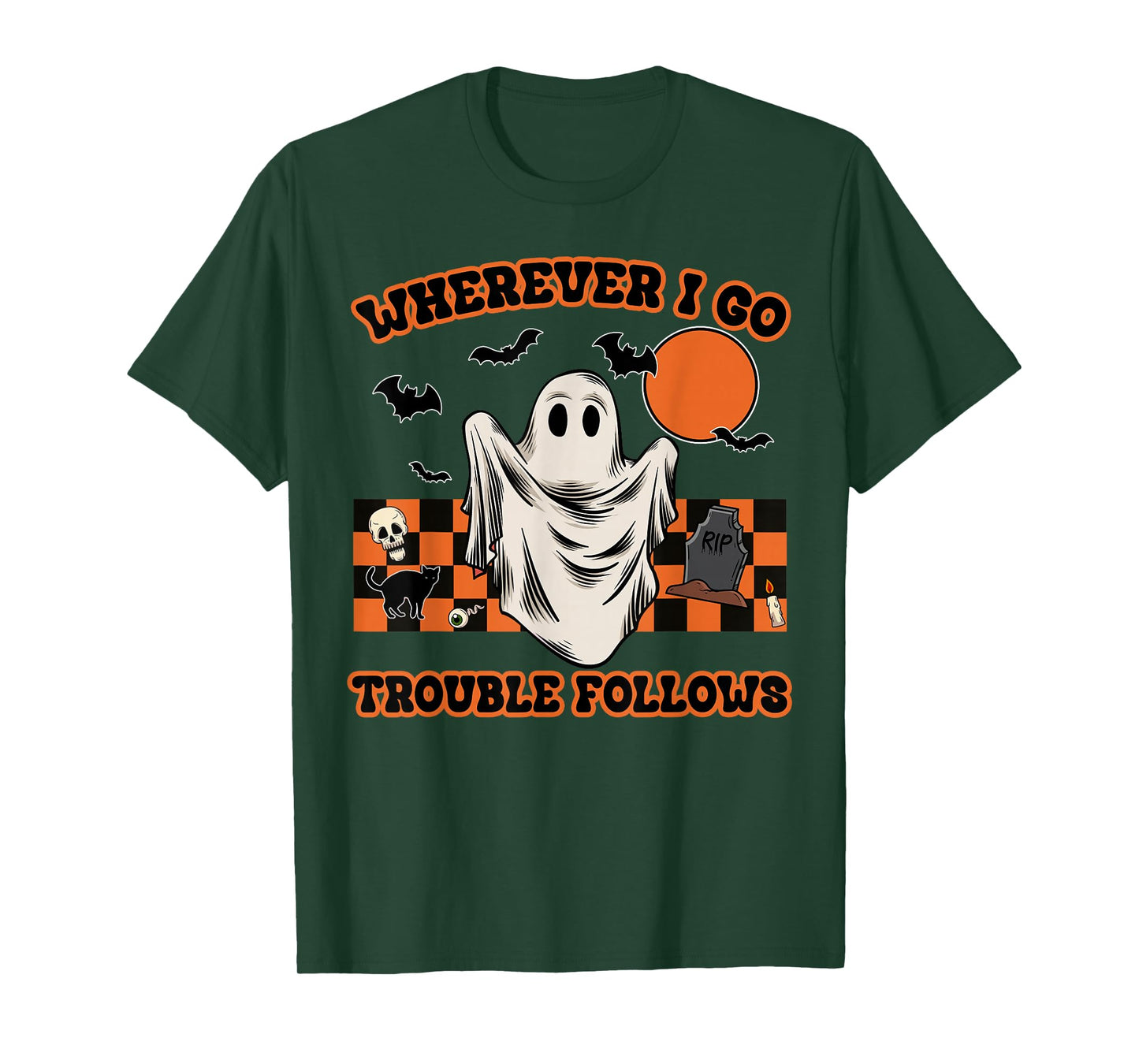 Wherever I Go Trouble Follows Funny Couple Halloween Costume T-Shirt