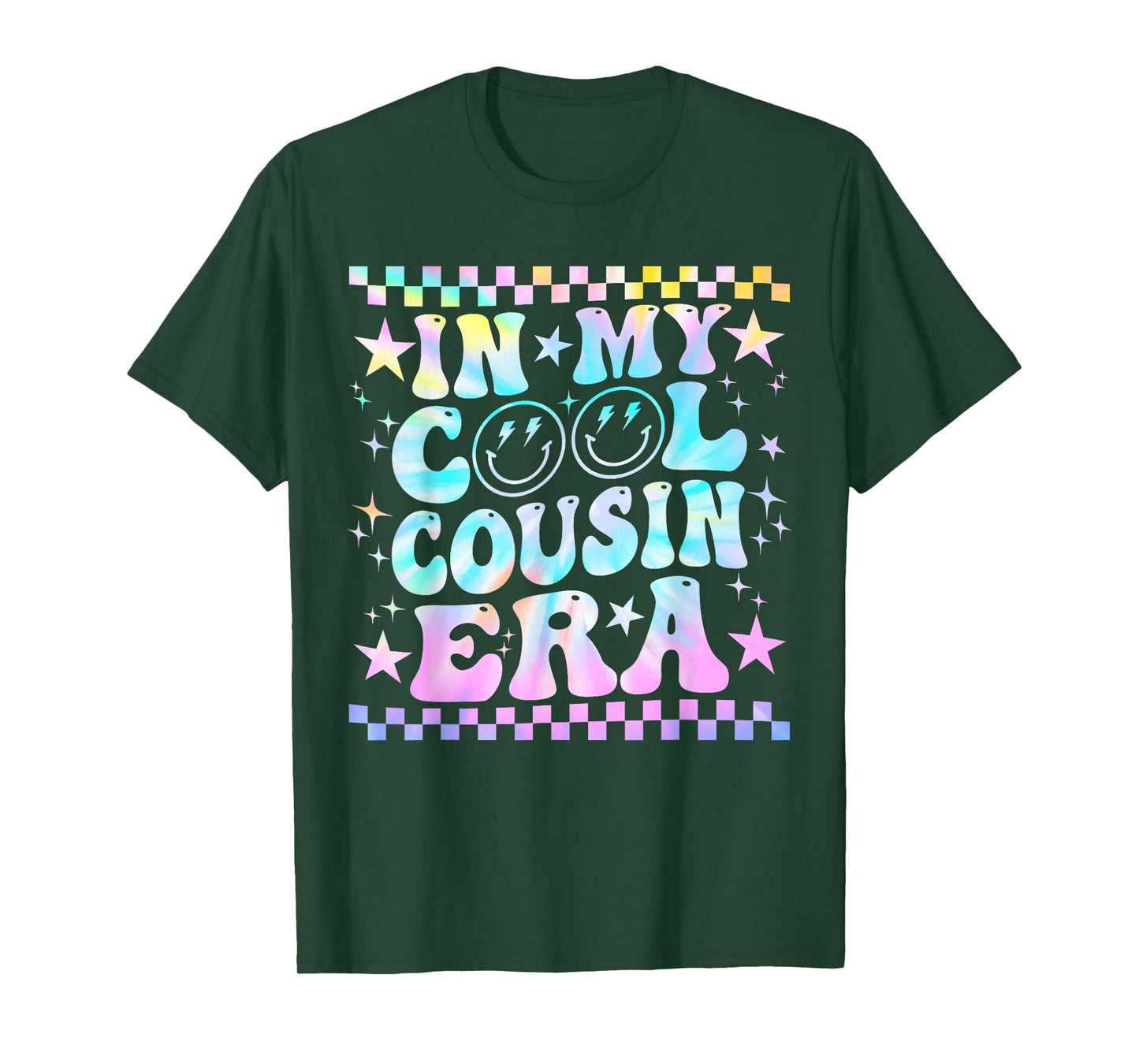 Tie Dye Groovy In My Cool Cousin Era Funny Family T-Shirt