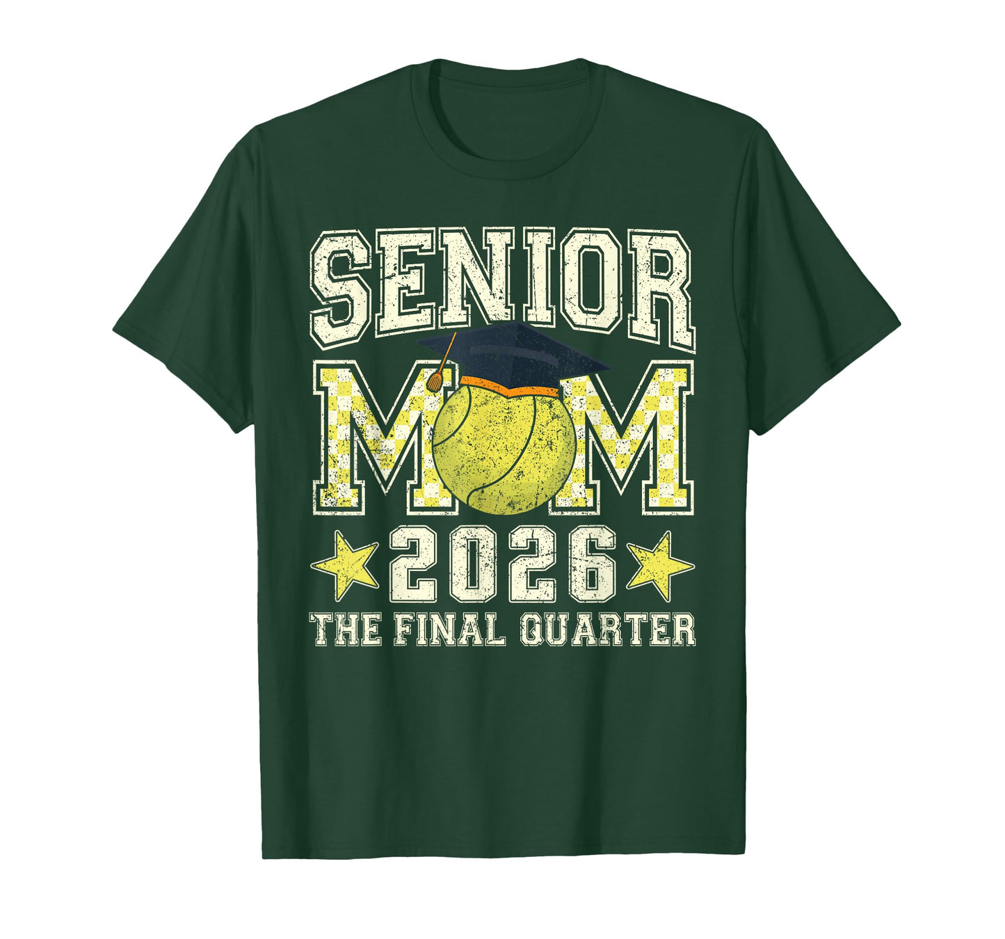 Senior Mom 2026 Tennis Graduation Quarter Men Women T-Shirt
