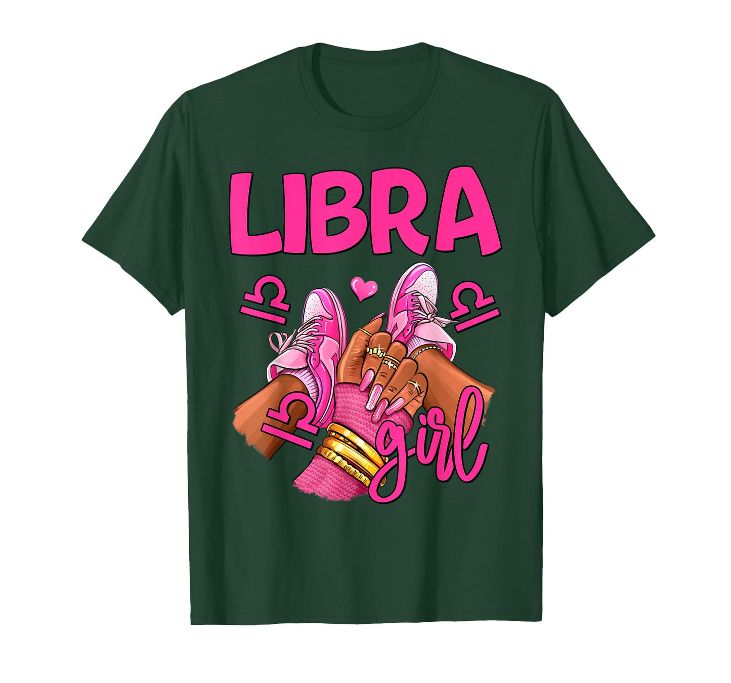 Libra Girl Birthday Queen Women Sneakers Zodiac Sign T-Shirt