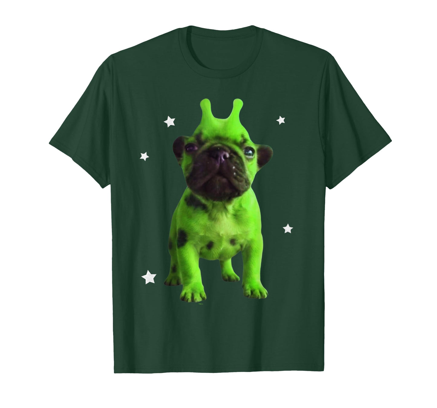Alien Dog Meme Retro Silly Dog Vintage Space Pibble Funny T-Shirt