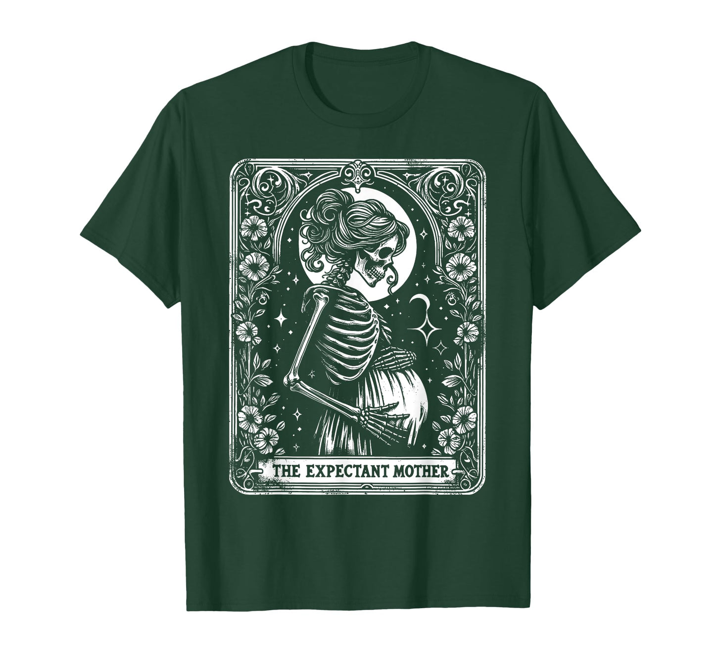 Skeleton Expectant Mother Tarot Card Pregnancy Announcement T-Shirt