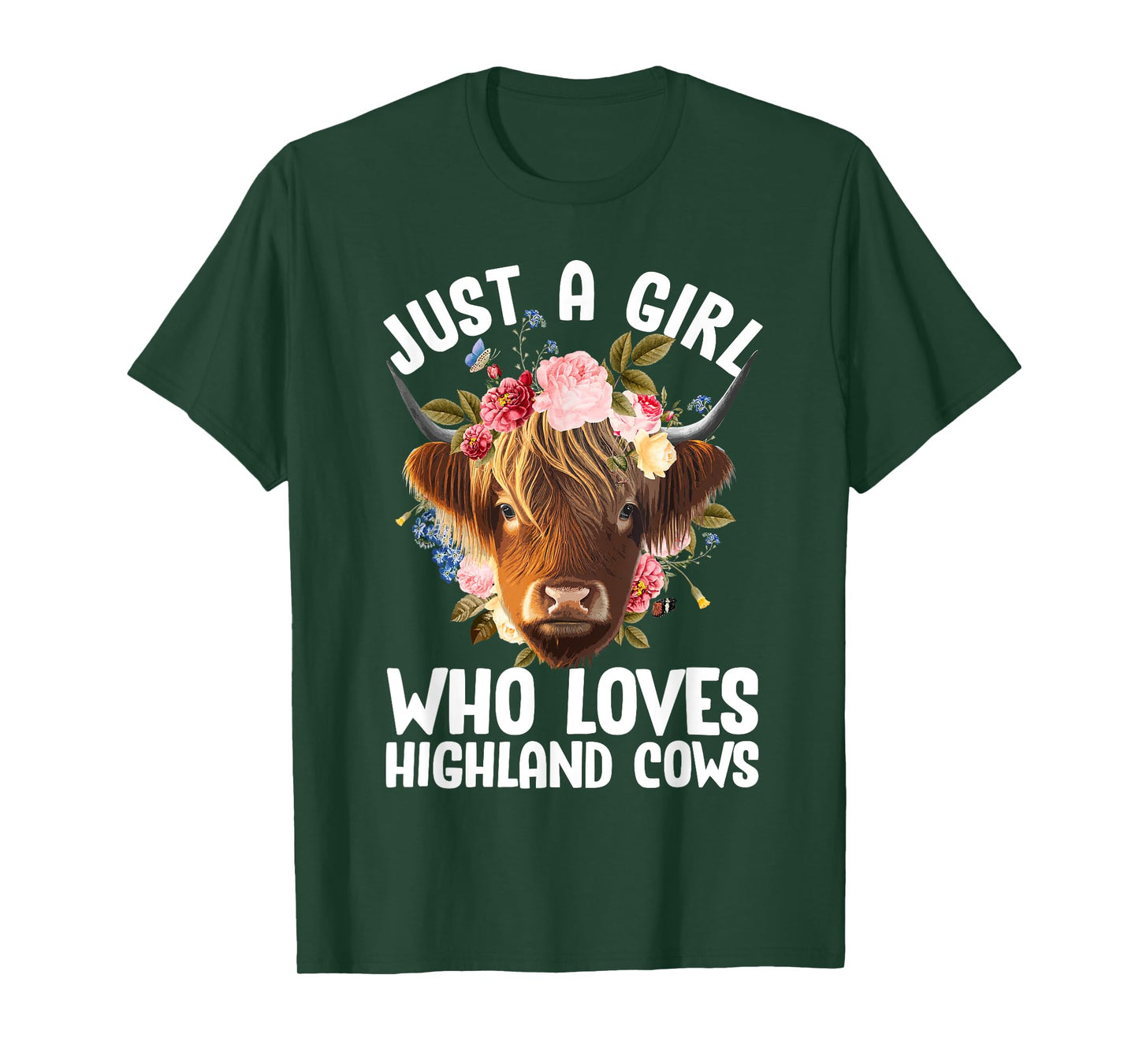 Funny Highland Cow Art For Women Girls Highlander Cow Lover T-Shirt