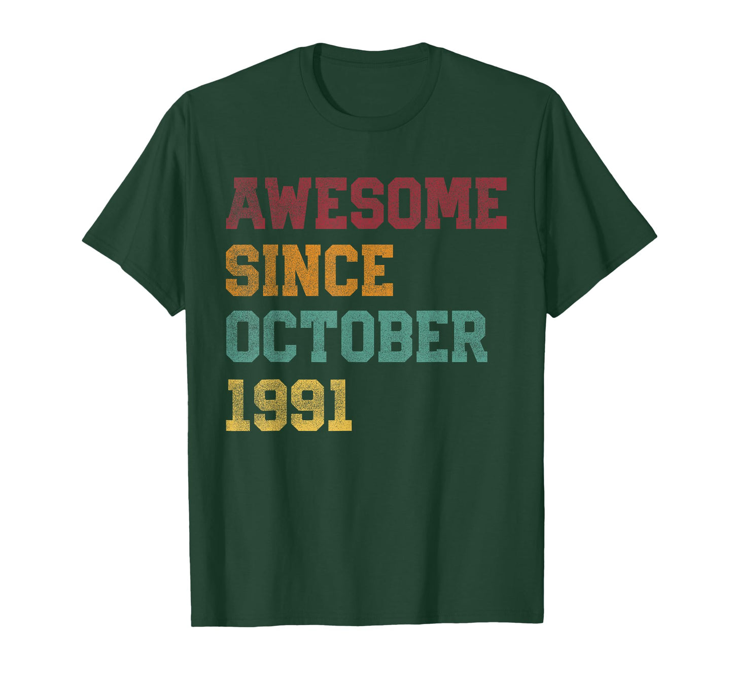 Awesome Since October 1991 34th Birthday 34 Years Old T-Shirt