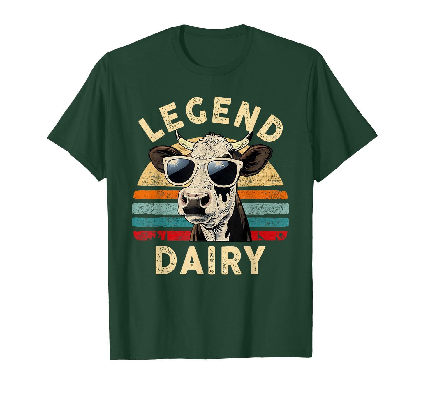 Legend Dairy Funny Farmer Cow Farmer Pun Graphic Cow Vintage T-Shirt