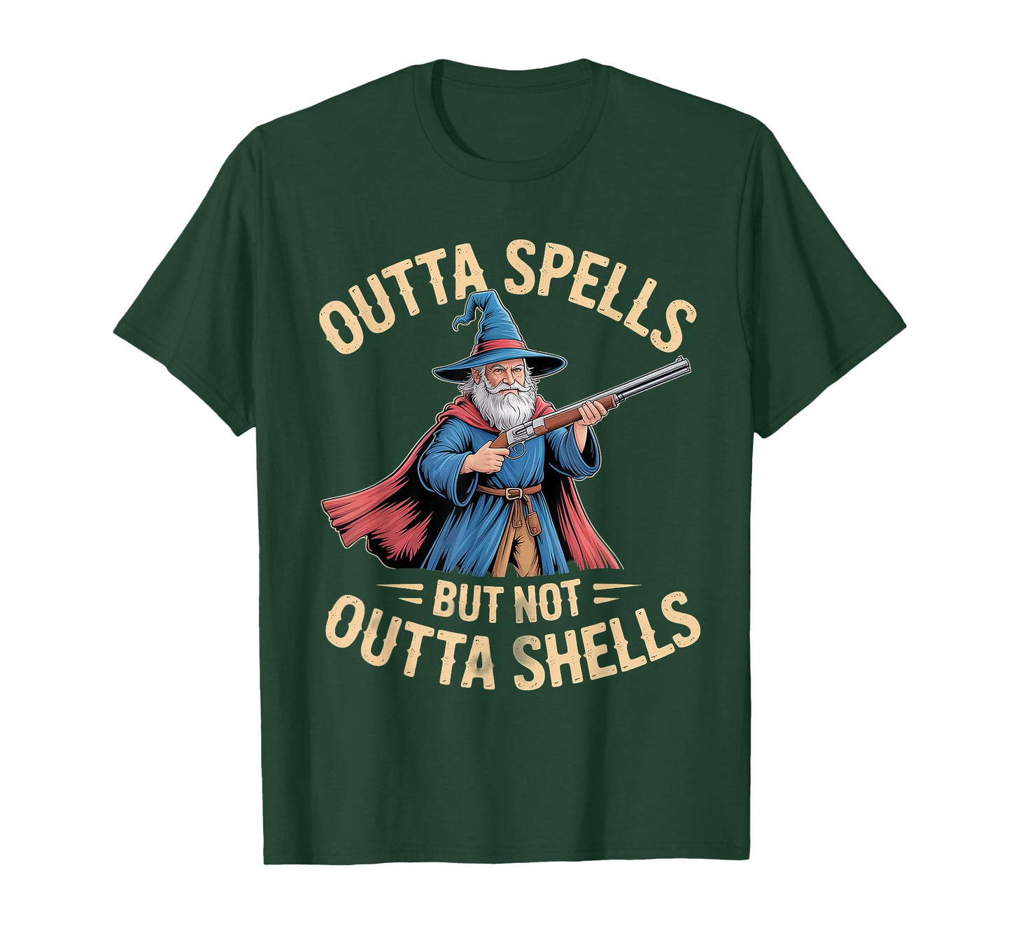 Outta Spells But Not Outta Shells Funny Fantasy T-Shirt