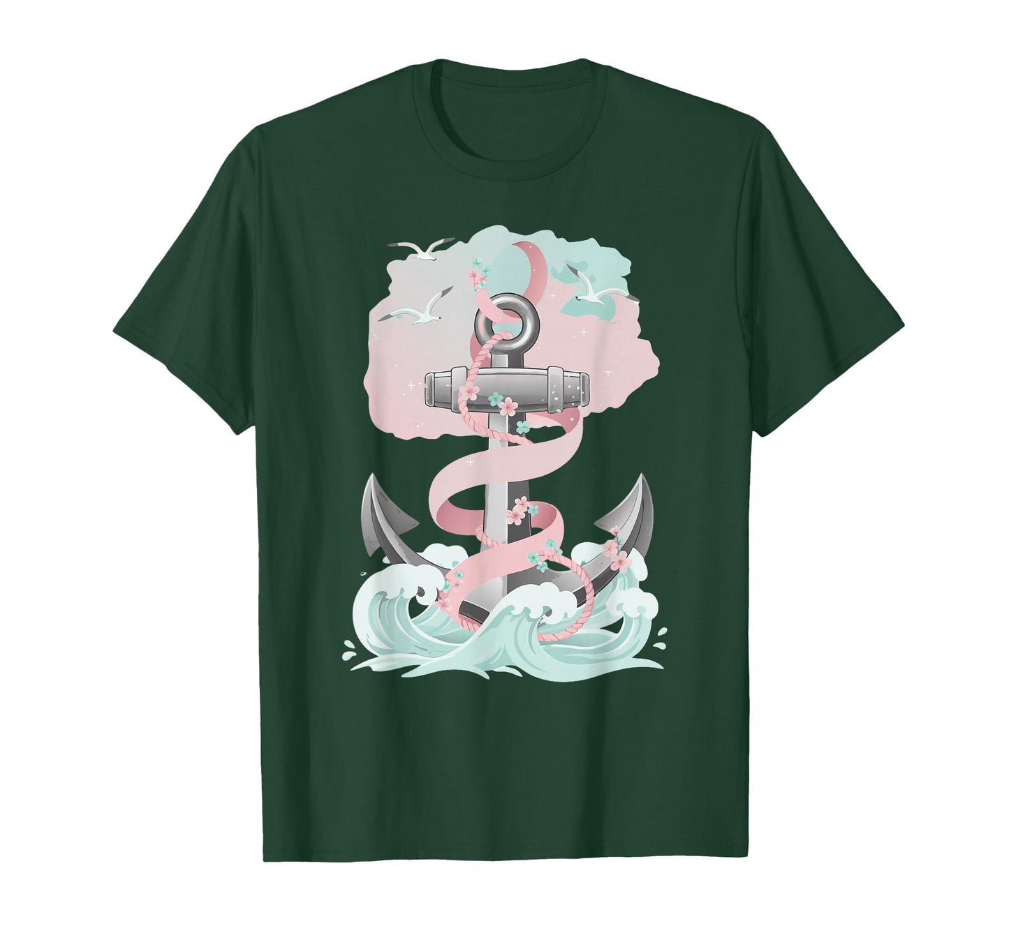 Hope Anchors The Soul Nautical Faith Quote Anchor Art T-Shirt