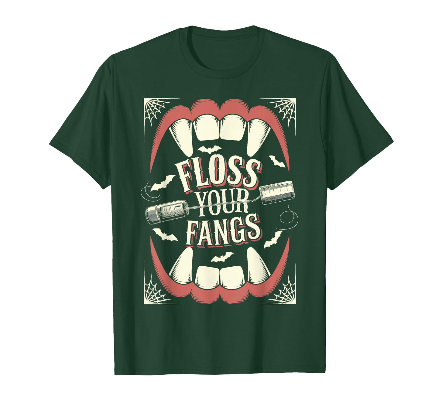 Funny Dental Hygienist Assistant Halloween, Floss your Fangs T-Shirt