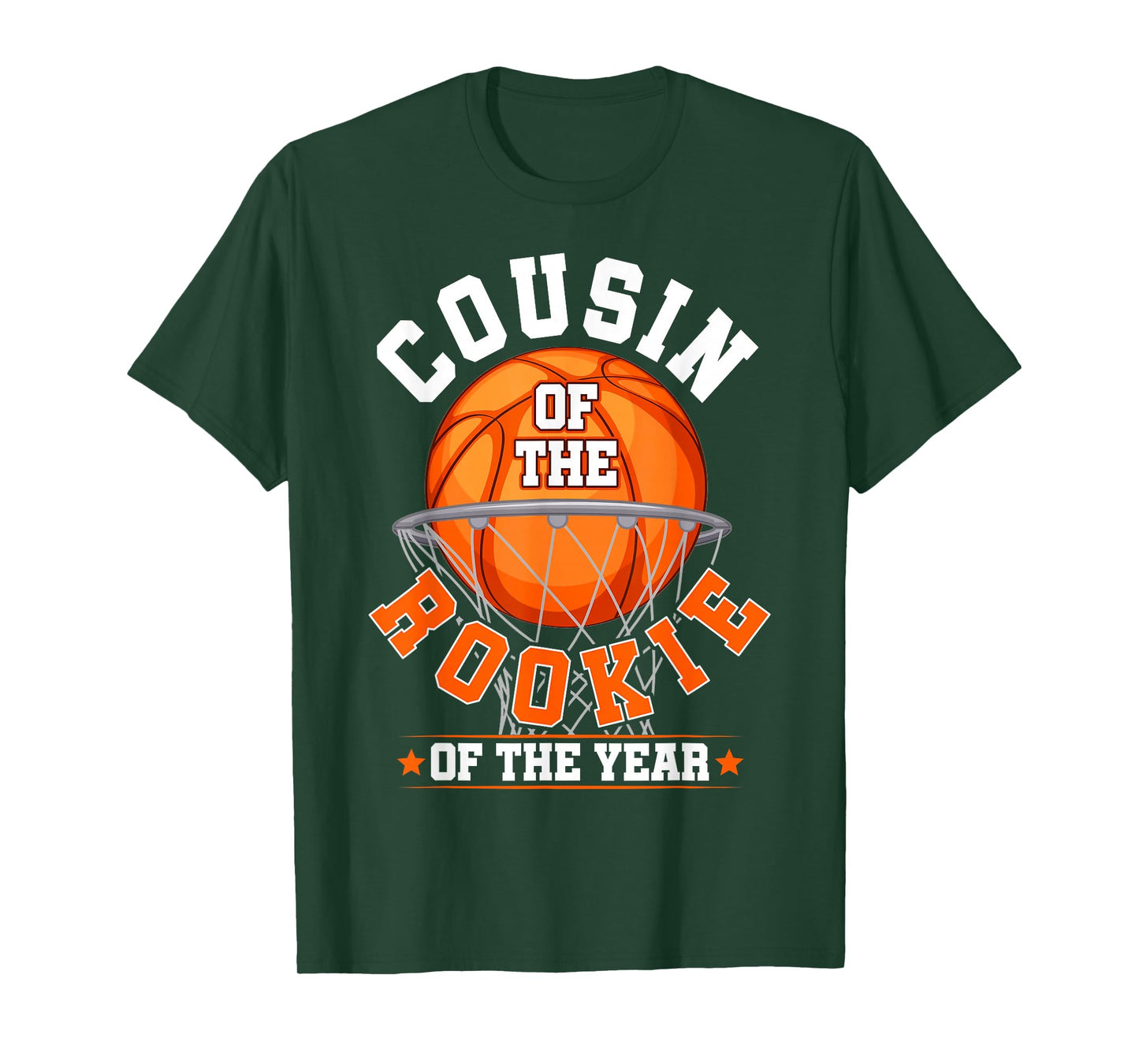 Cousin of Rookie 1st Birthday Basketball Family Matching T-Shirt