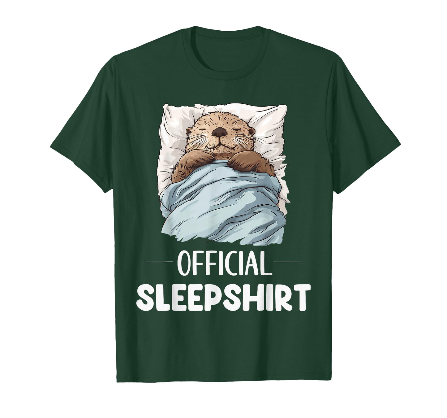 Official Sleepshirt Sleeping Sea Otter Animal Lovers Pajama T-Shirt
