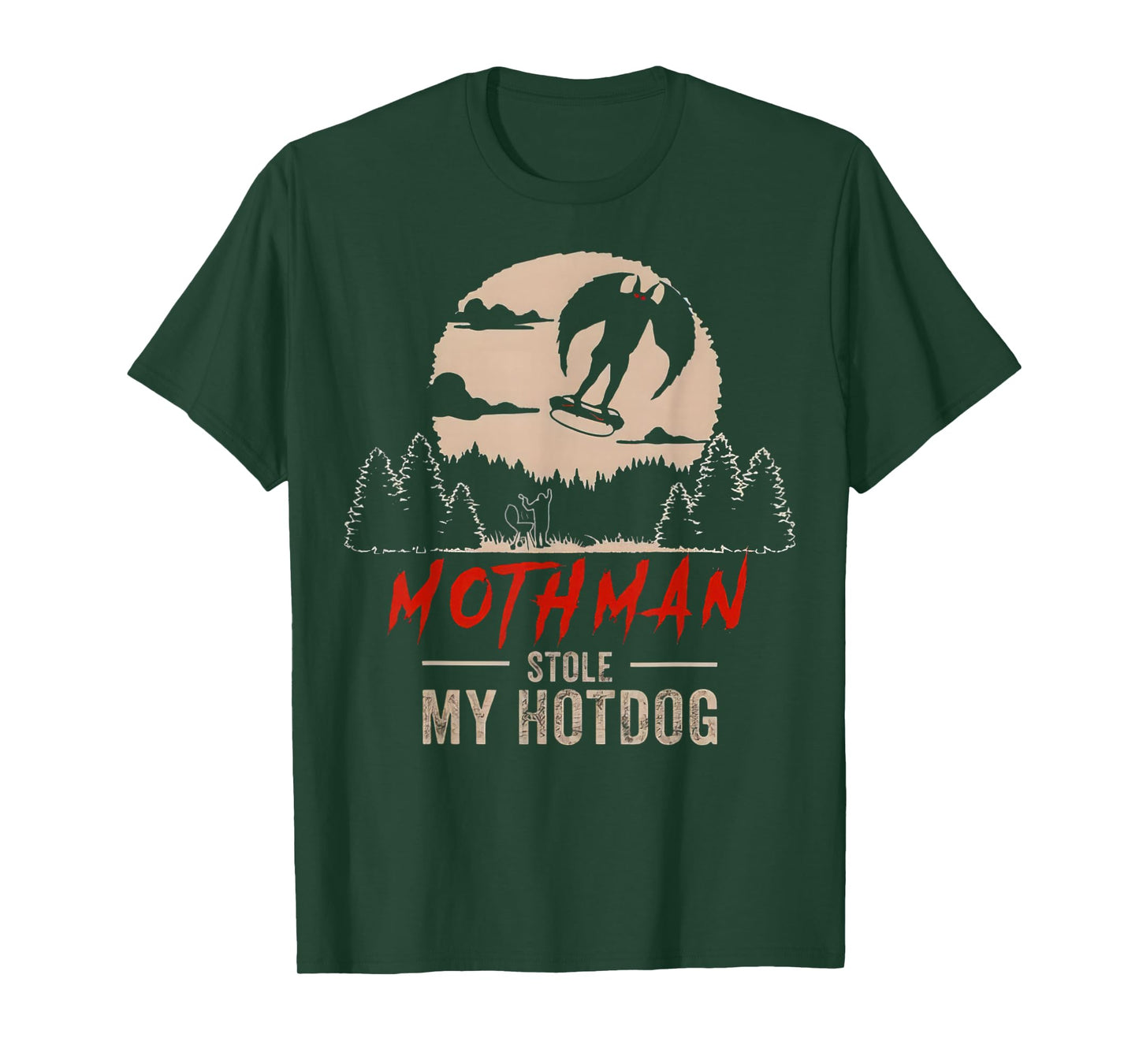 Mothman Stole My Hotdog Funny Cryptid T-Shirt