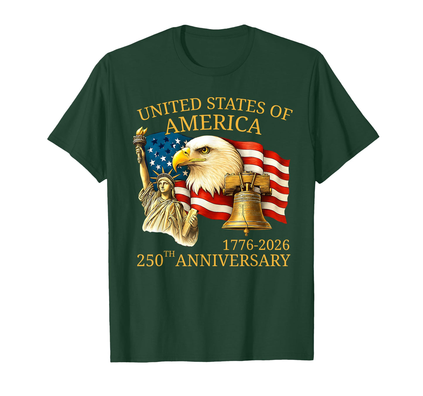 Eagle and Flag 250th Birthday America Since 1776 T-Shirt