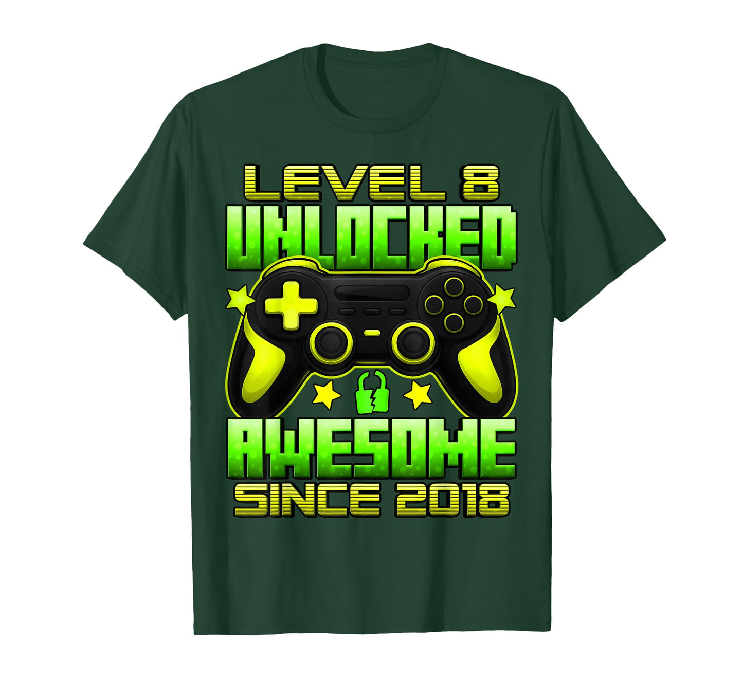 Level 8 Unlocked 8 Year Old Gifts for Boys 8th Birthday Boy T-Shirt