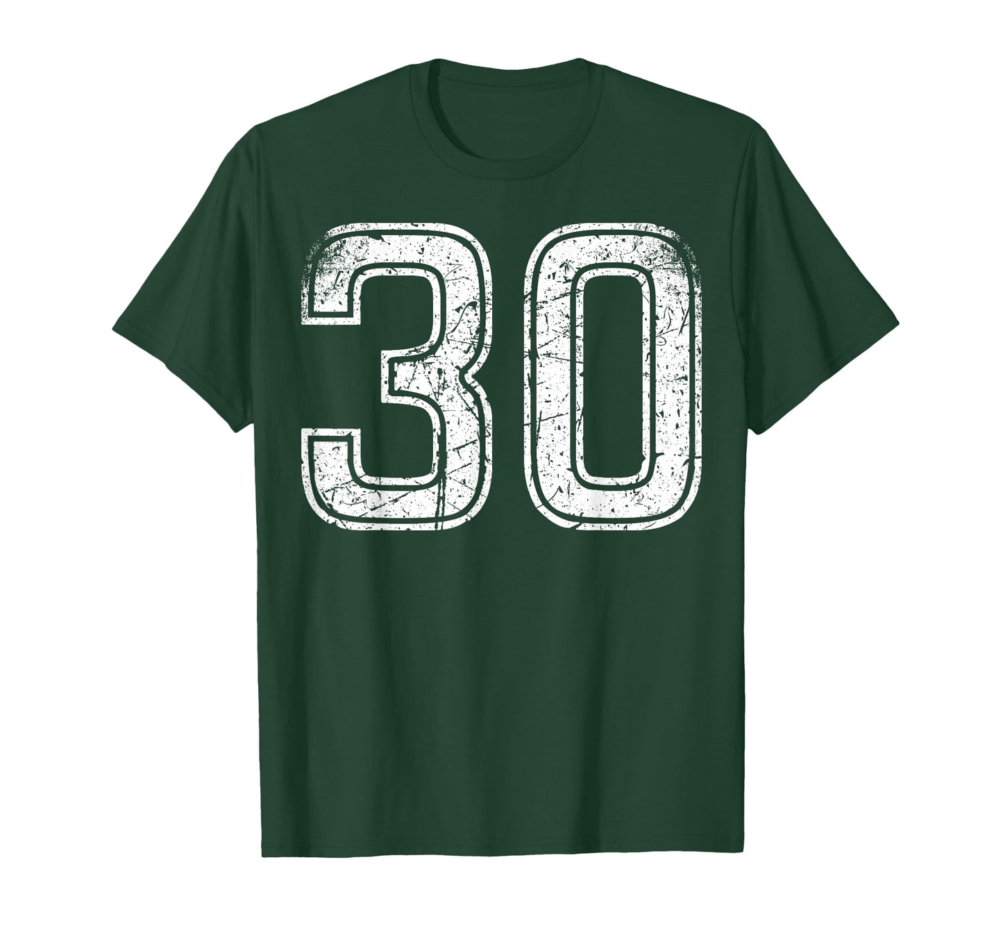 Sport White Vintage Number 30 T-Shirt
