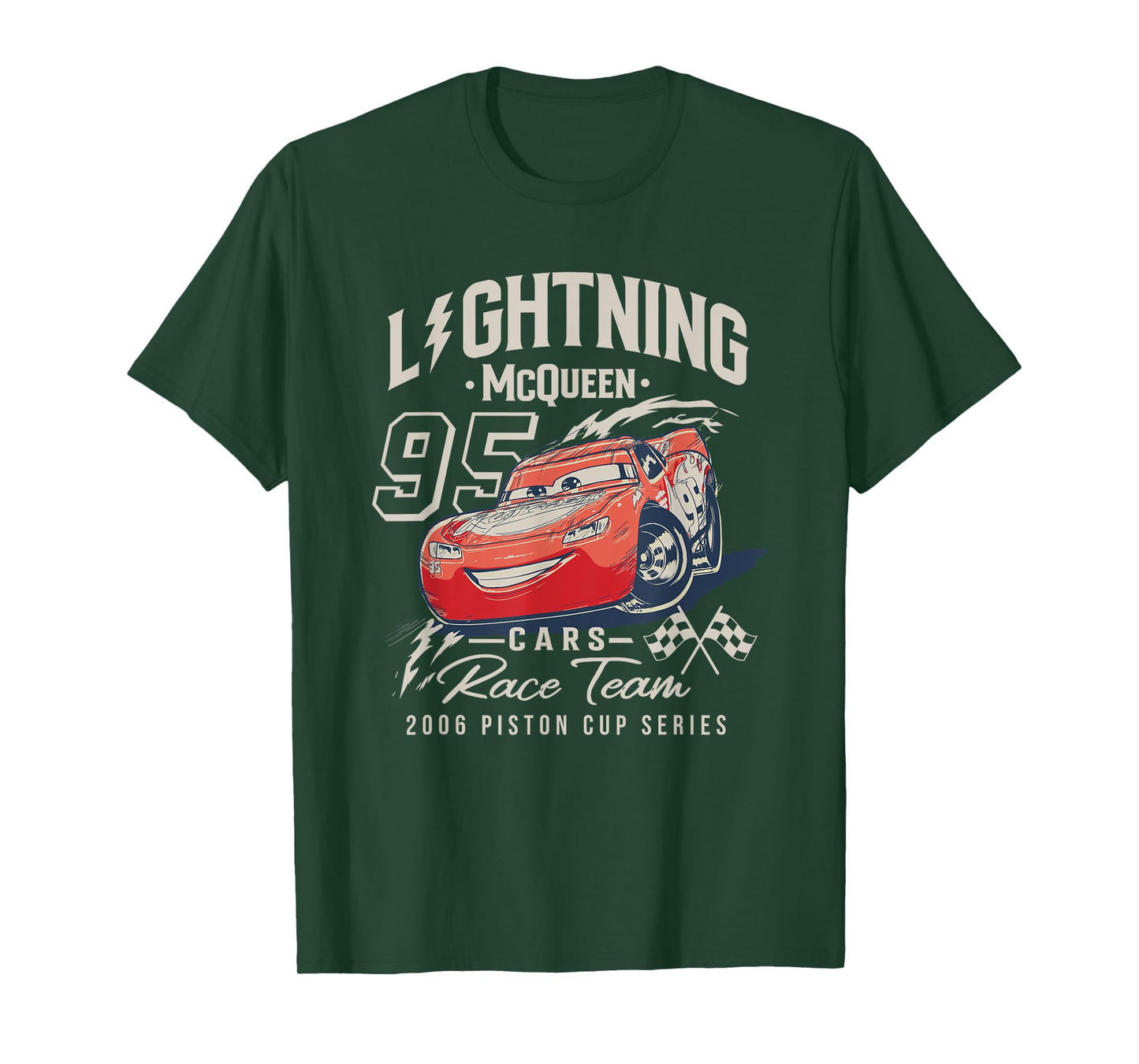 Disney Pixar Cars Lightning McQueen 2006 Race Team T-Shirt