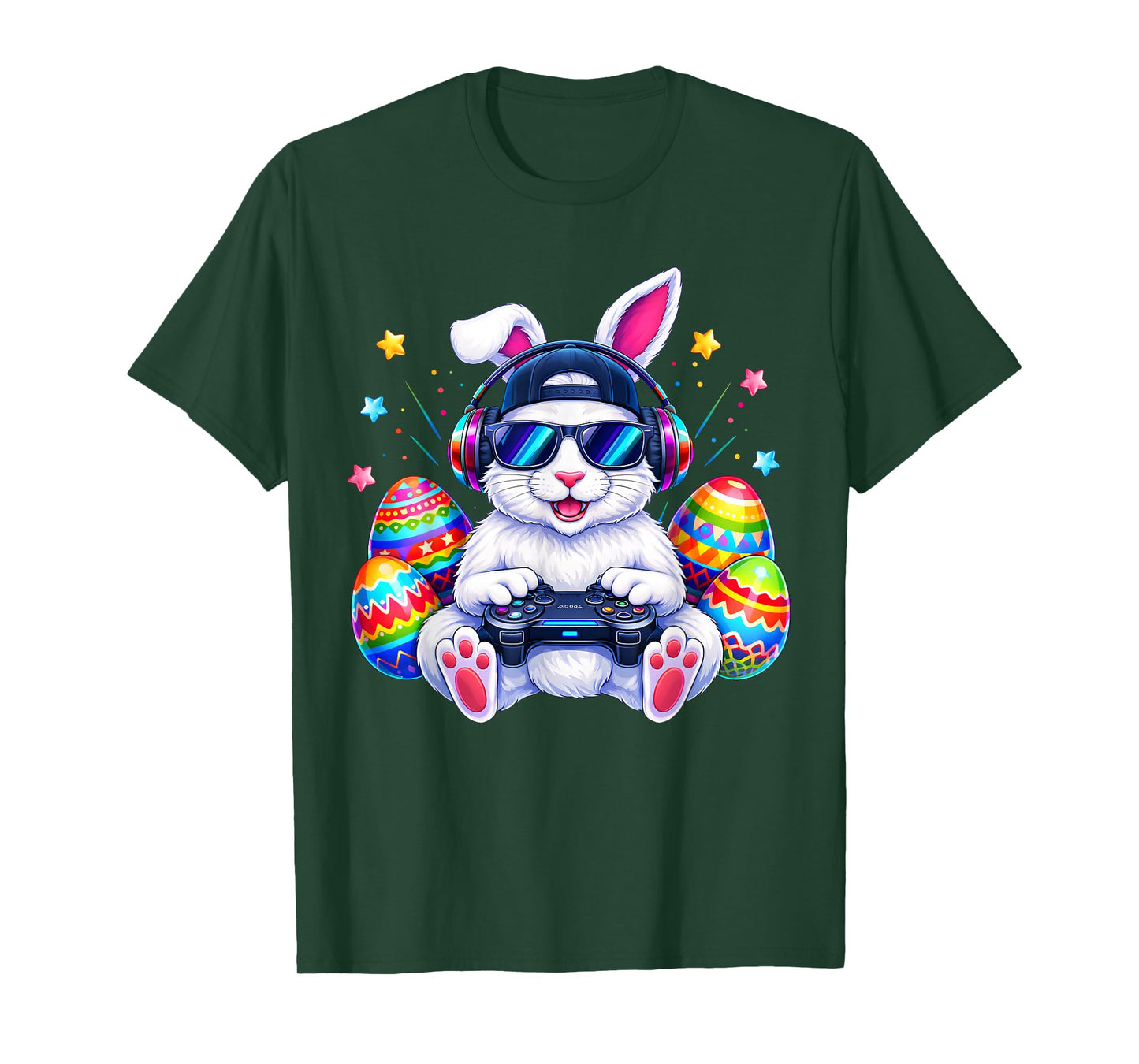 Funny Gaming Game Bunny Rabbit Easter Men Boy Toddler Kid T-Shirt
