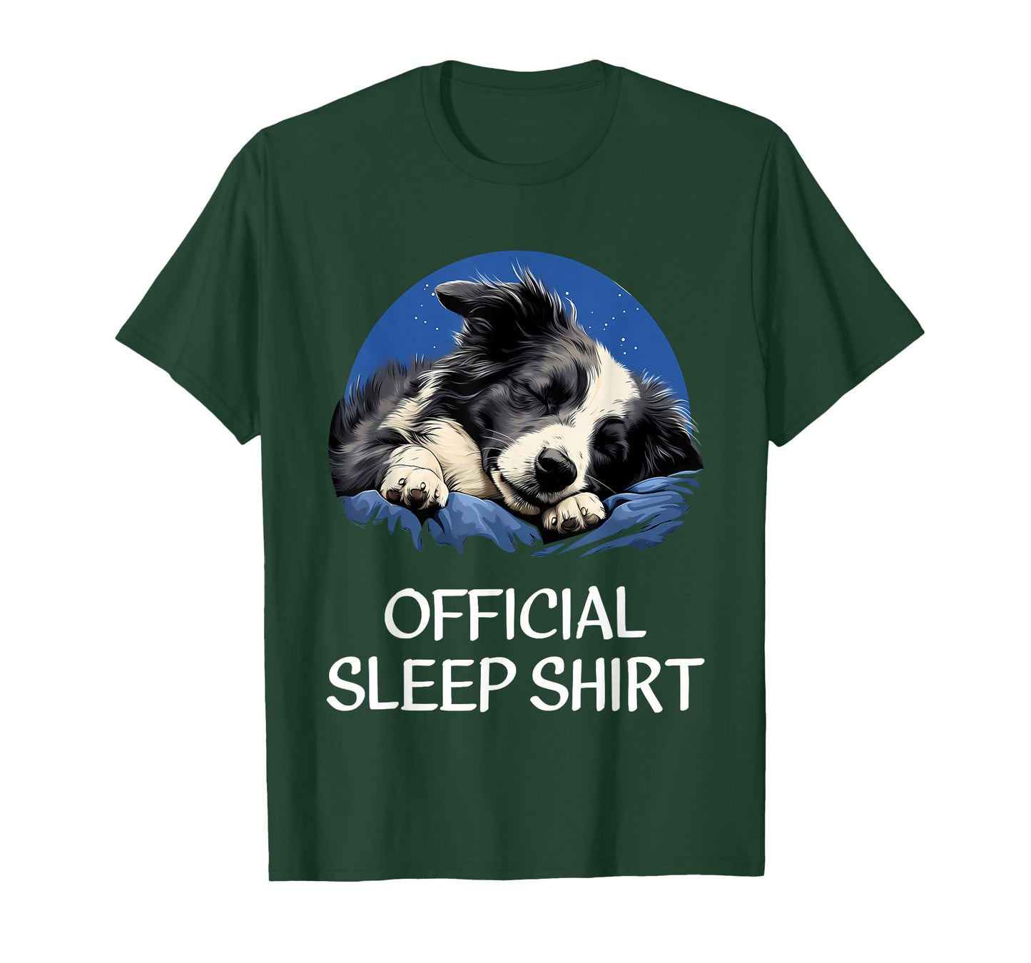 Official Sleep Shirt Border Collie Nightshirt Pajama T-Shirt