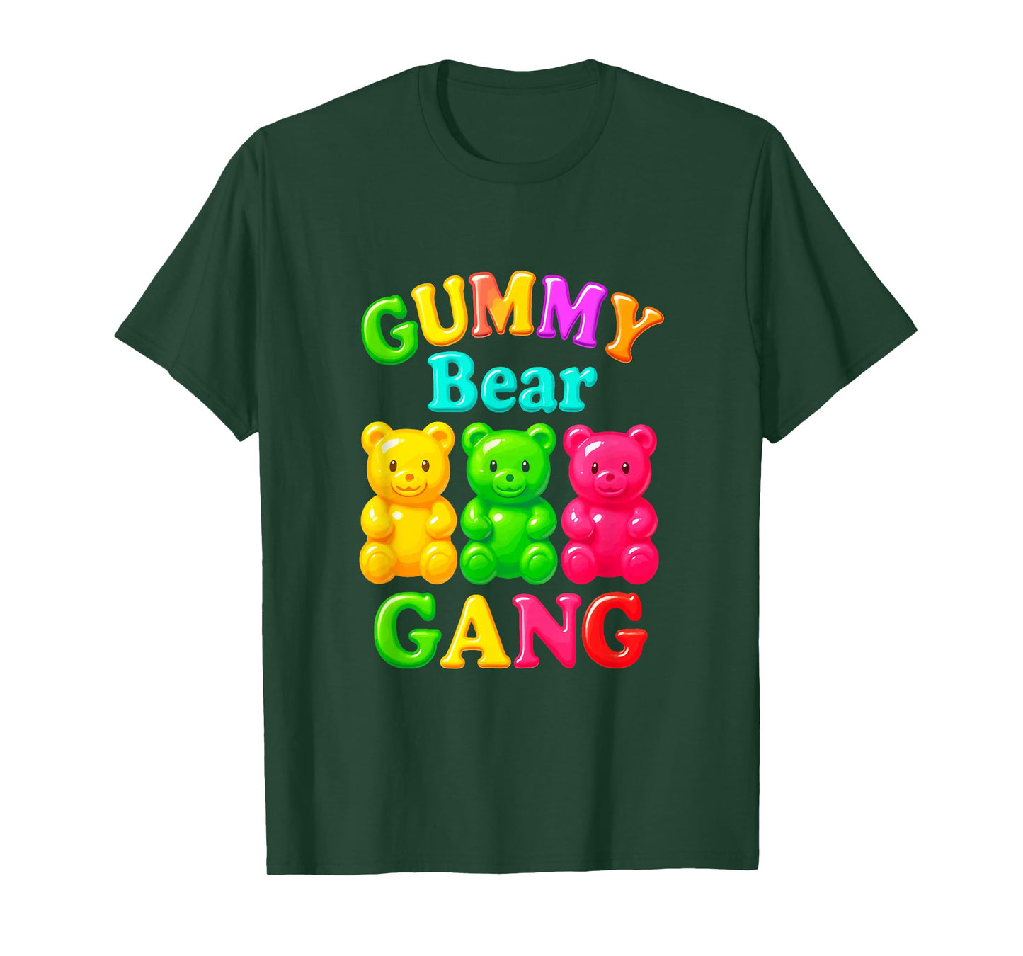 Gummy Bear Gang Funny Candy Lovers Girls Kid Squad Team T-Shirt