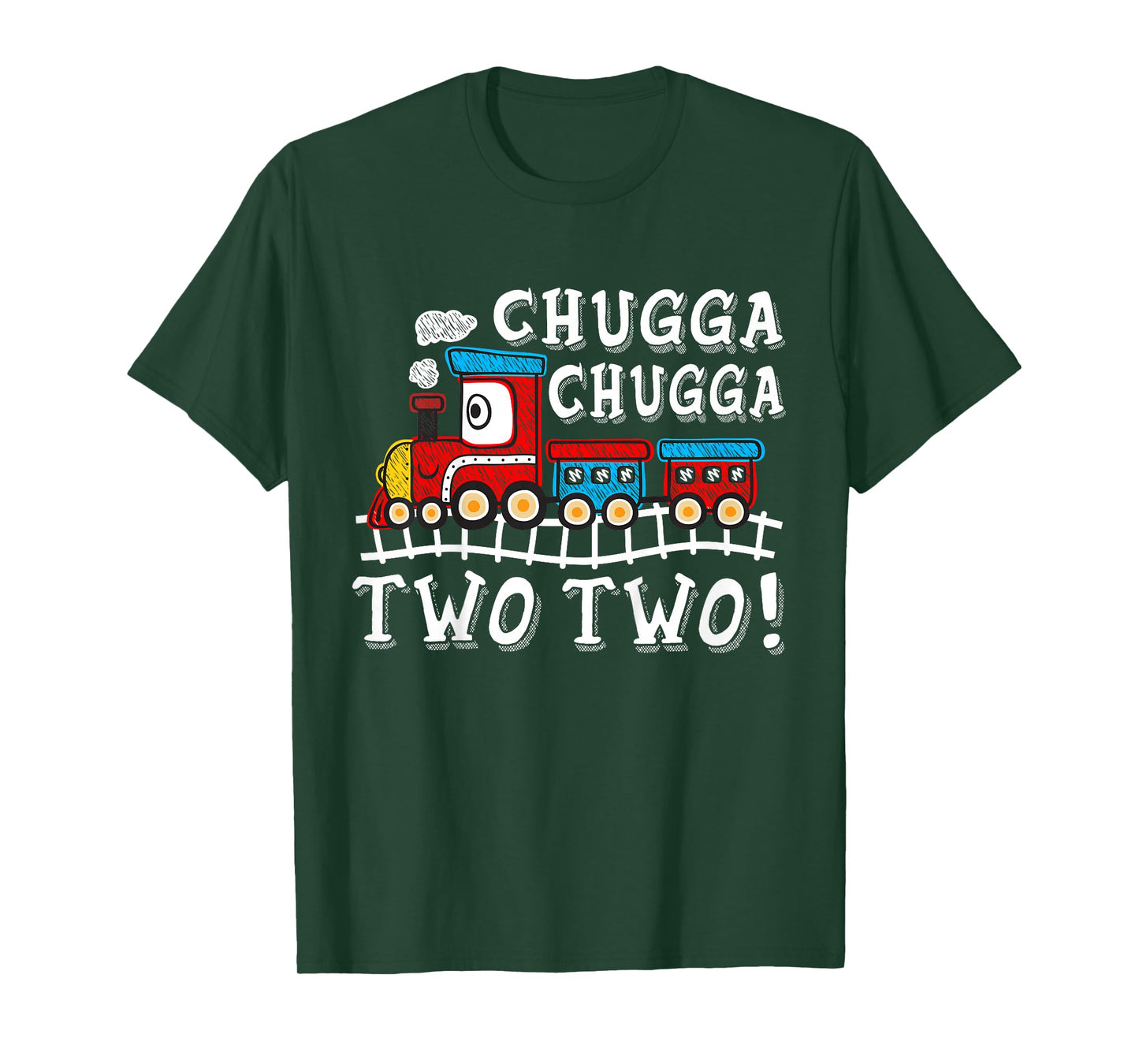 2nd Birthday Boy Train Chugga Chugga Two Two Toddler T-Shirt