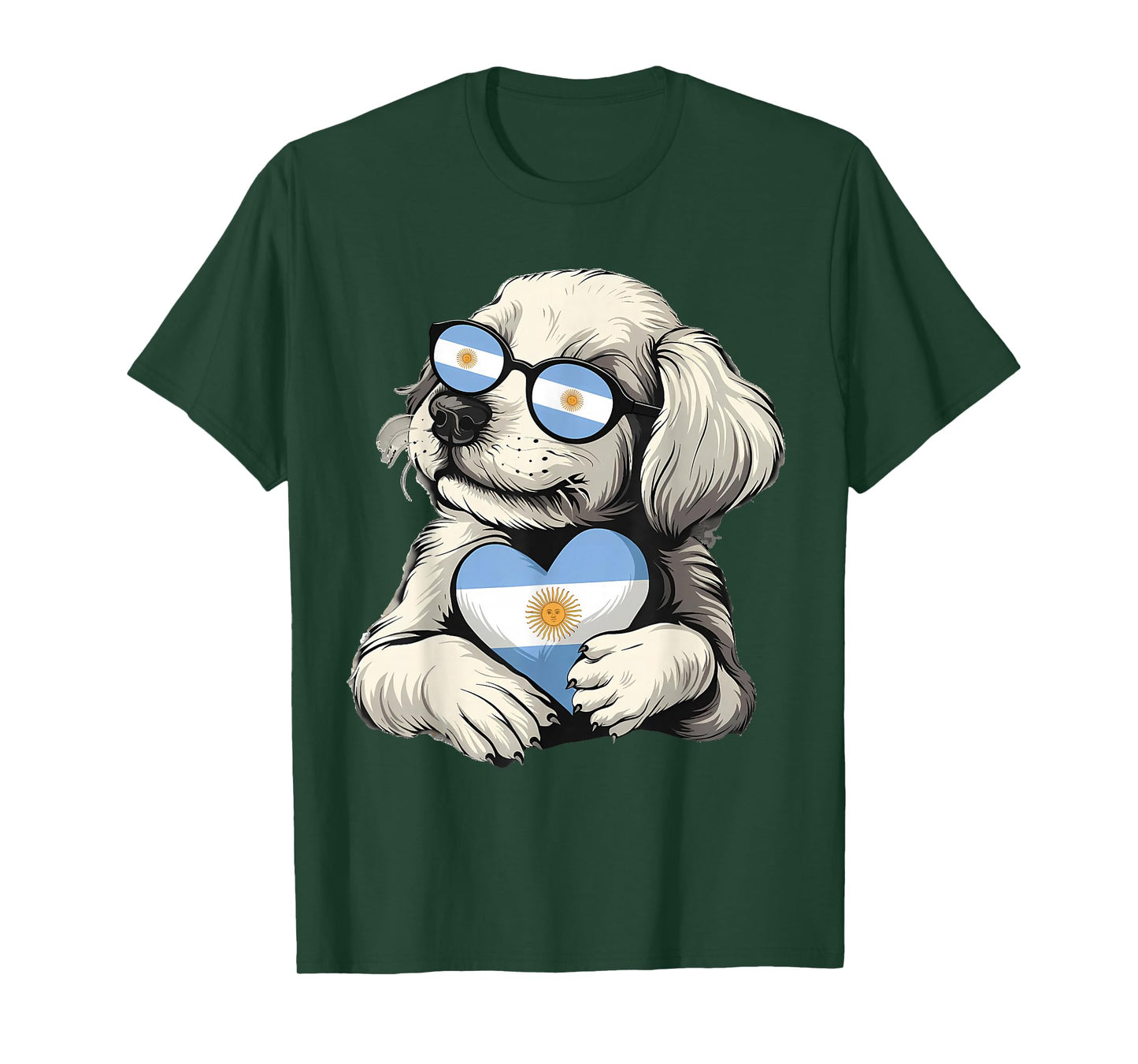 Argentina Pride Dog Argentinian Flag T-Shirt