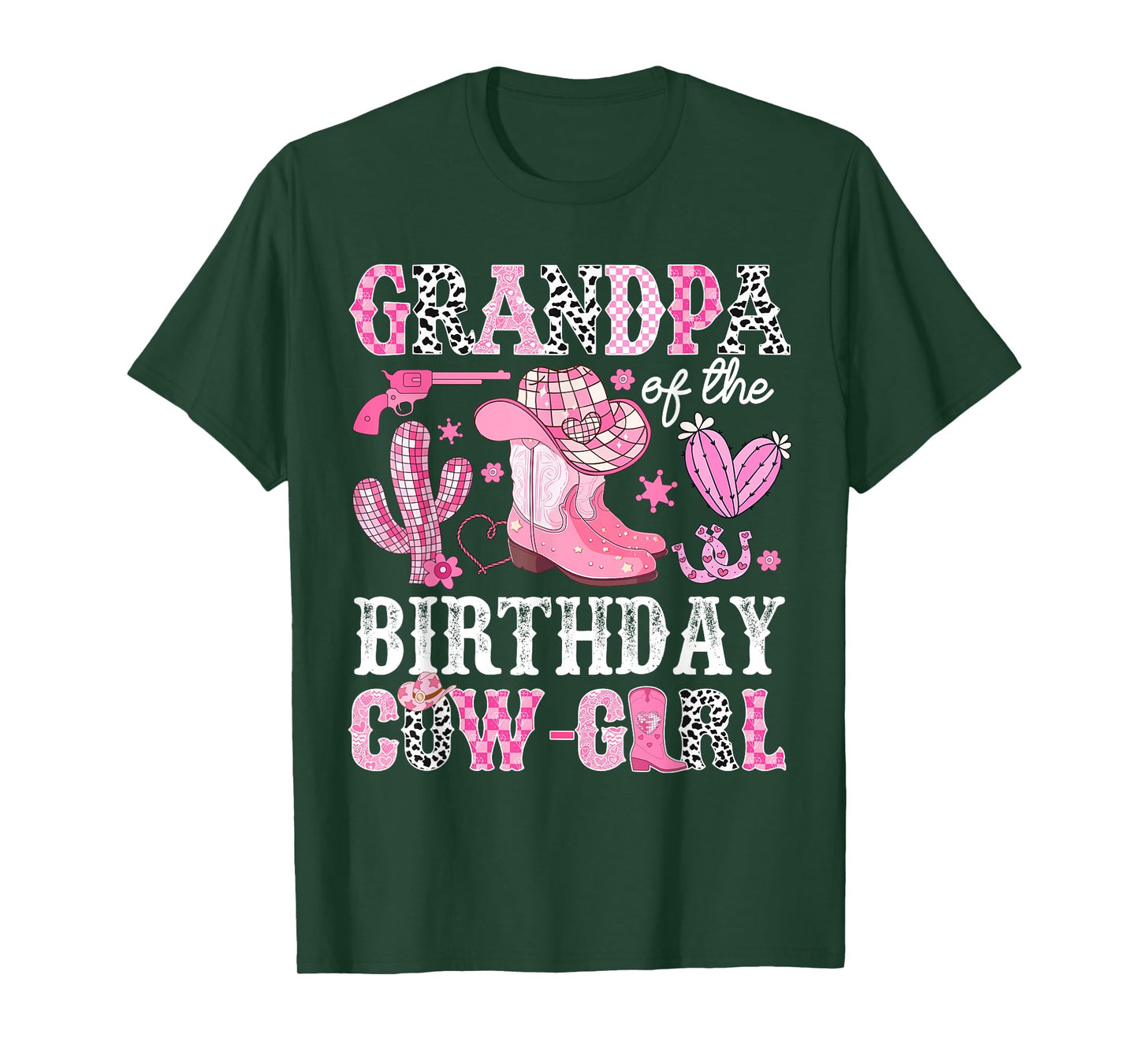 Grandpa Of The Birthday Cow-Girl Rodeo Cowgirl Bday T-Shirt