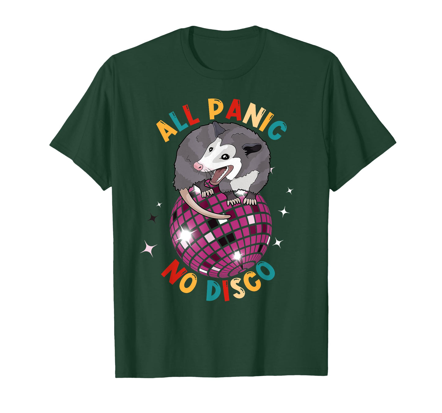 Opossum All Panic No Disco Funny Possum Scream Men Women Kid T-Shirt