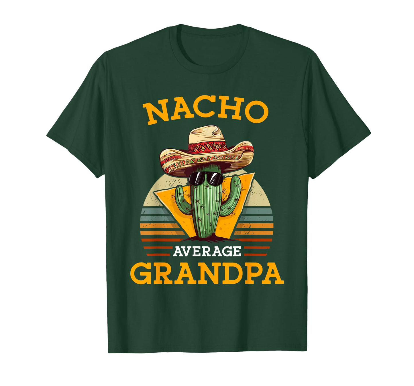 Nacho Average Grandpa Funny Mexican Papa Retro Cinco De Mayo T-Shirt