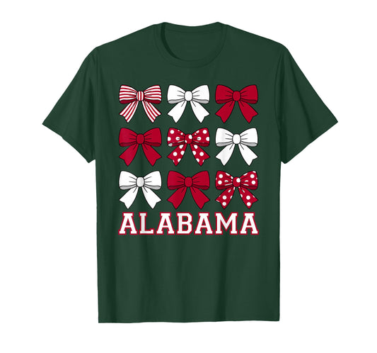 Alabama Cute Bow for Women Girls Sisters Daughters Kids T-Shirt