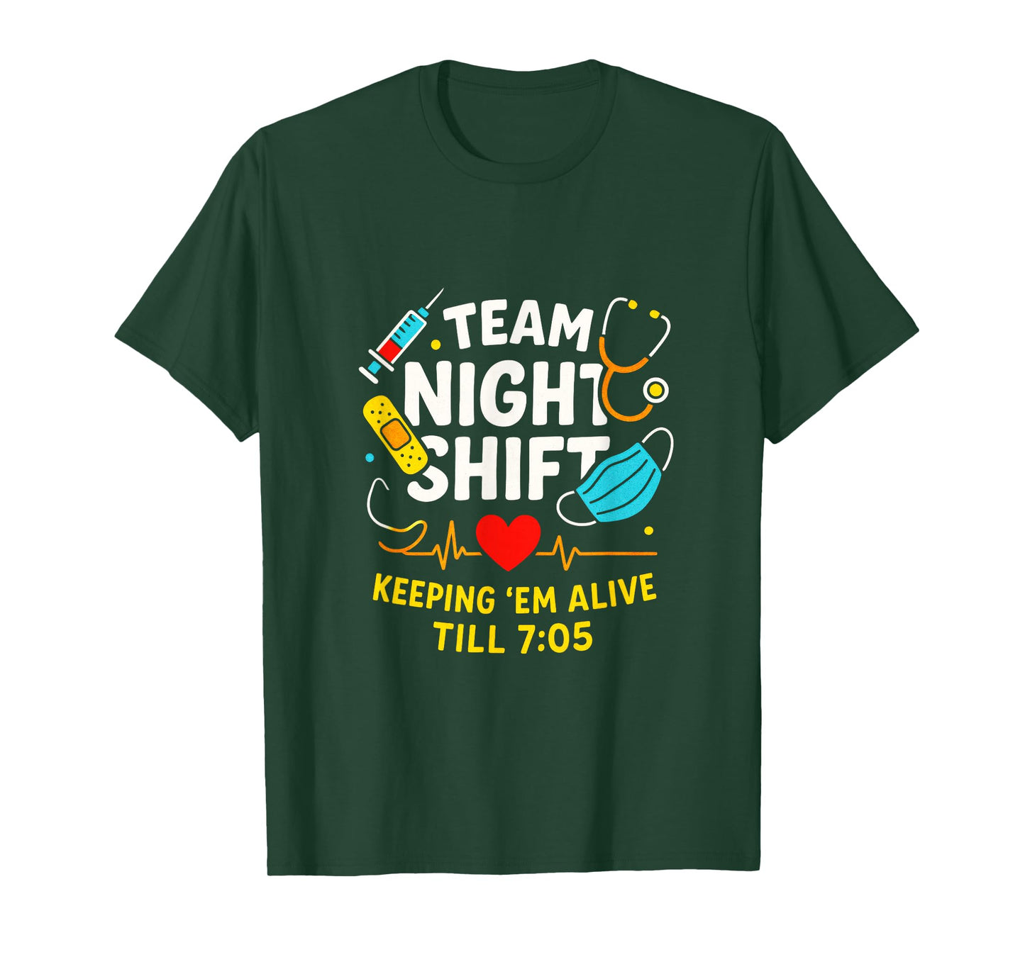 Team Night Shift - Nurse Life Healthcare Humor T-Shirt