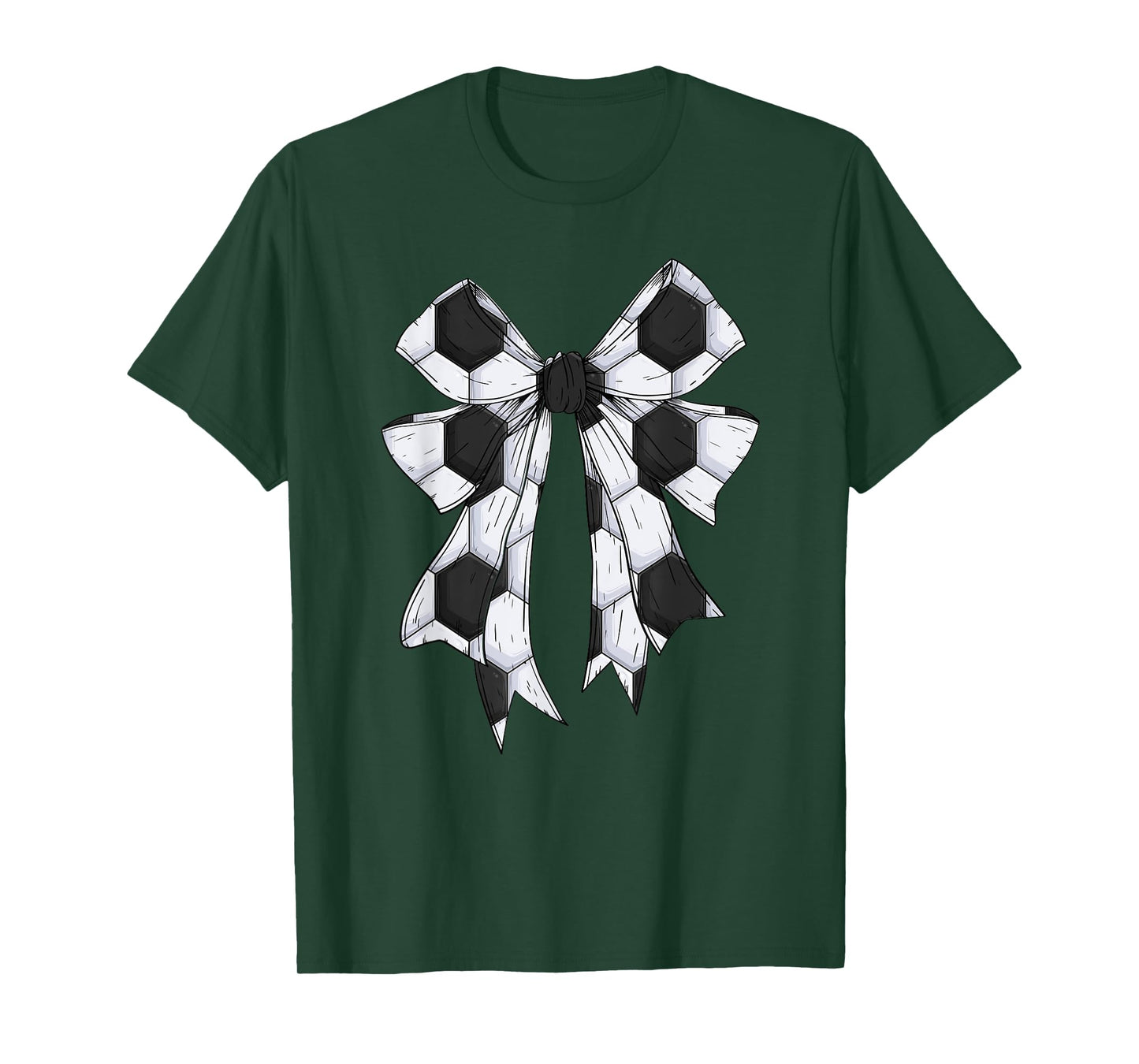Cute Soccer Ball Coquette Bow For Women Girls Kid Soccer Mom T-Shirt