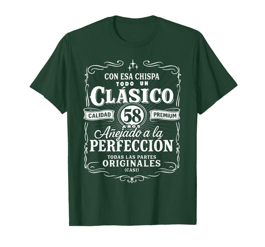 Vintage 58th Birthday Men Funny Cumpleaños 58 Spanish Gag T-Shirt