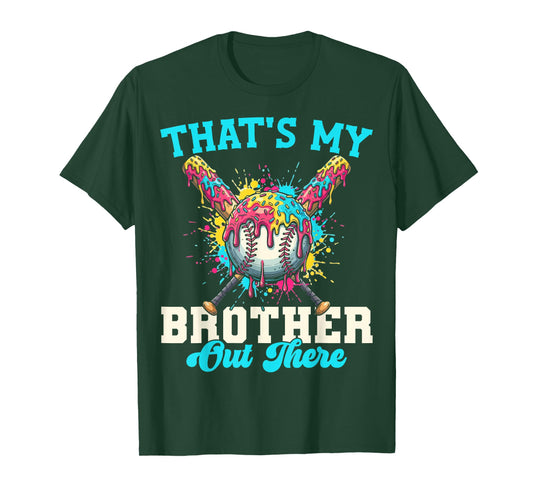 That's My Brother Out There Baseball Ice Cream Crossed Bats T-Shirt