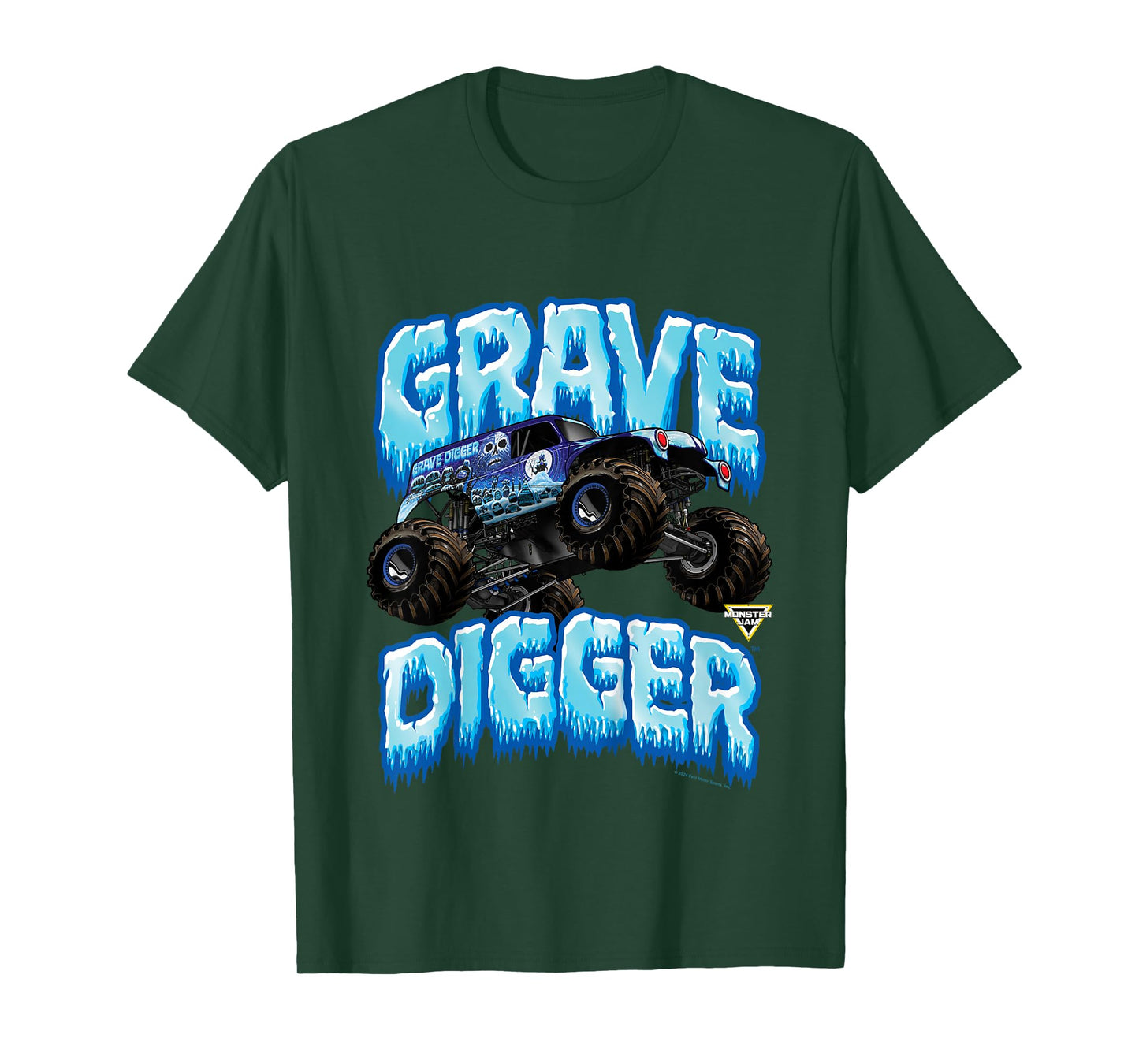Monster Jam Kids Grave Digger Ice Cold Monster Truck T-Shirt