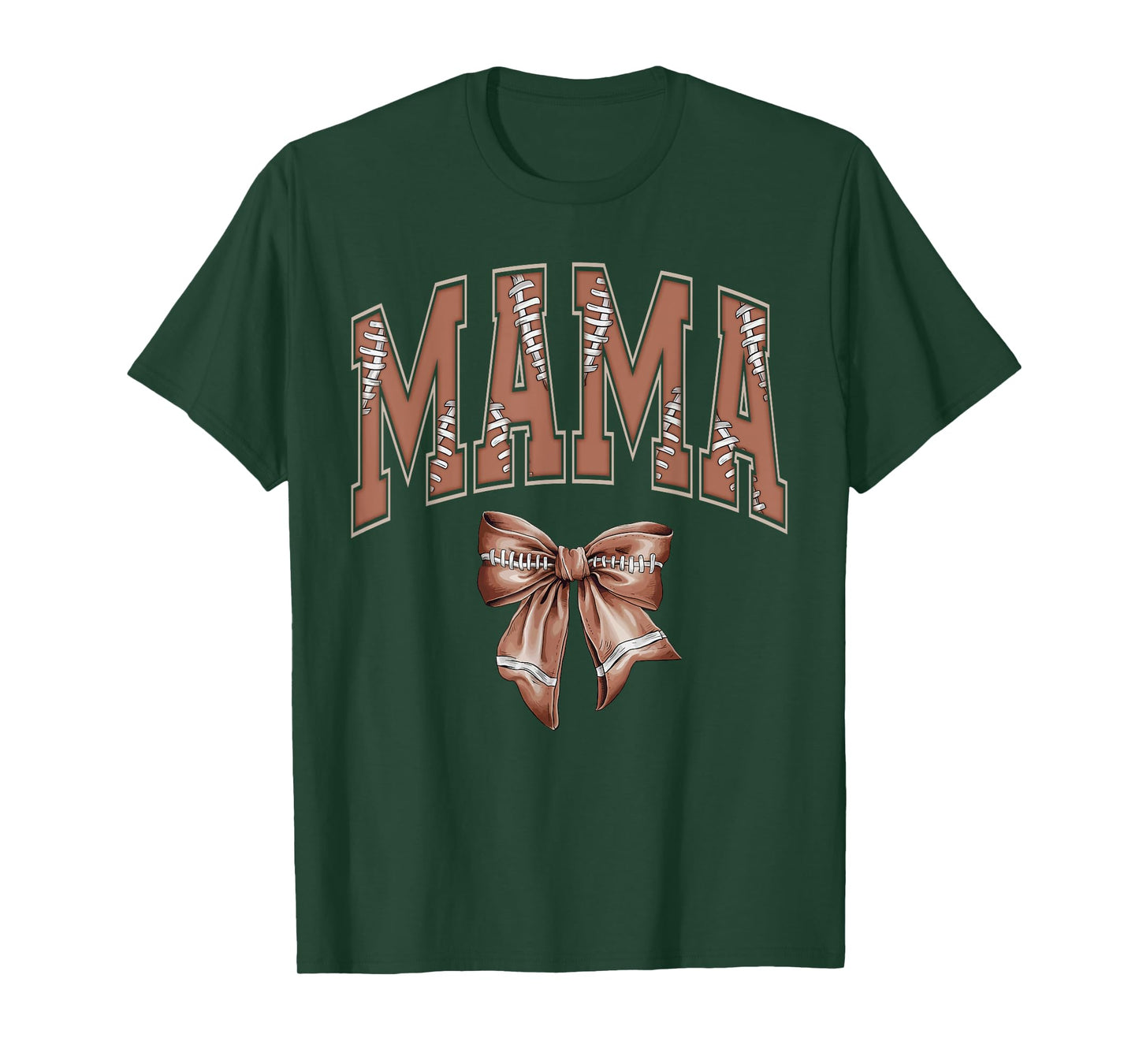 Football Mama Shirt Football Mom Coquette Bow Game Day T-Shirt