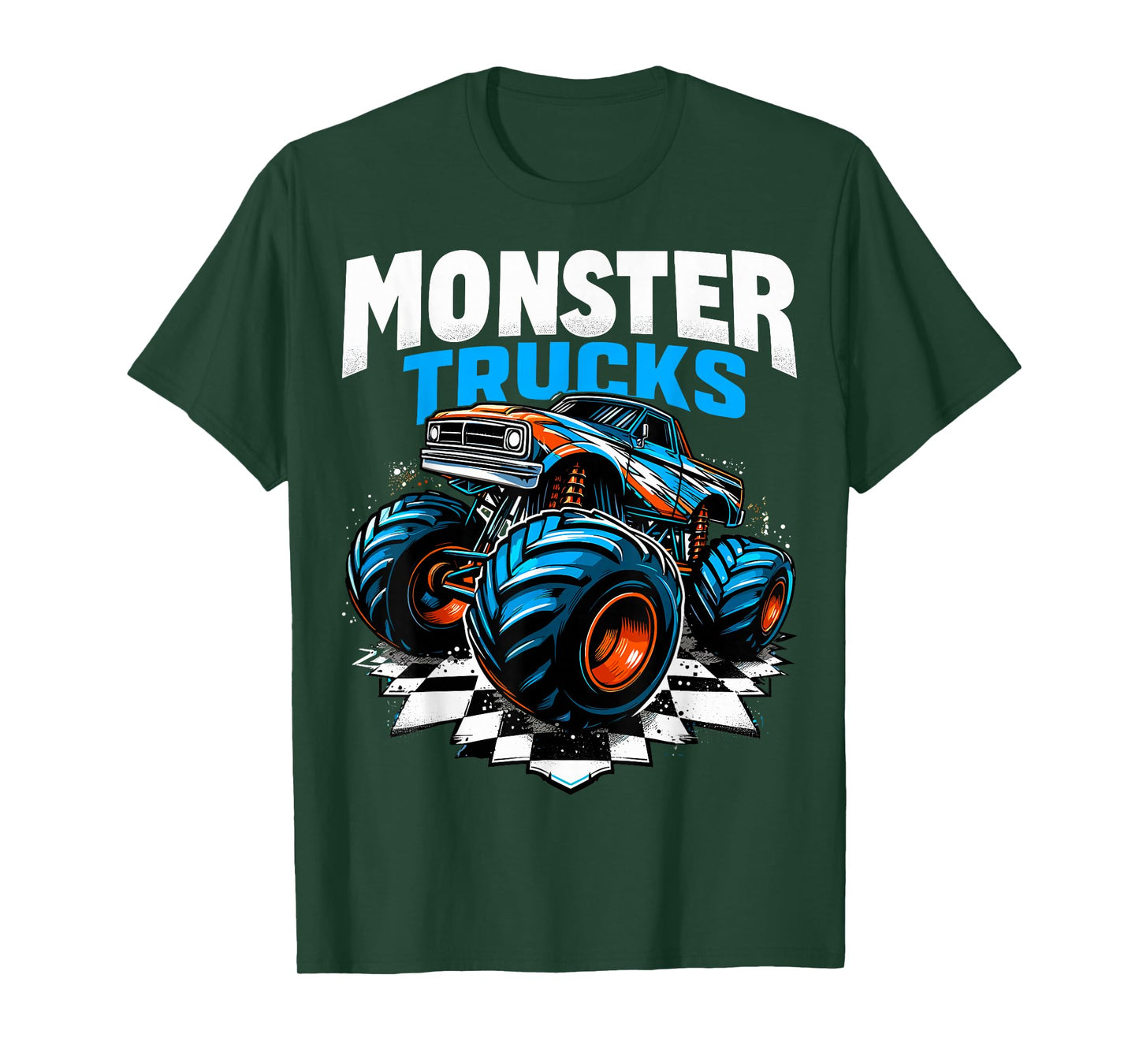 Monster Truck Birthday Party Retro Monster Trucks T-Shirt