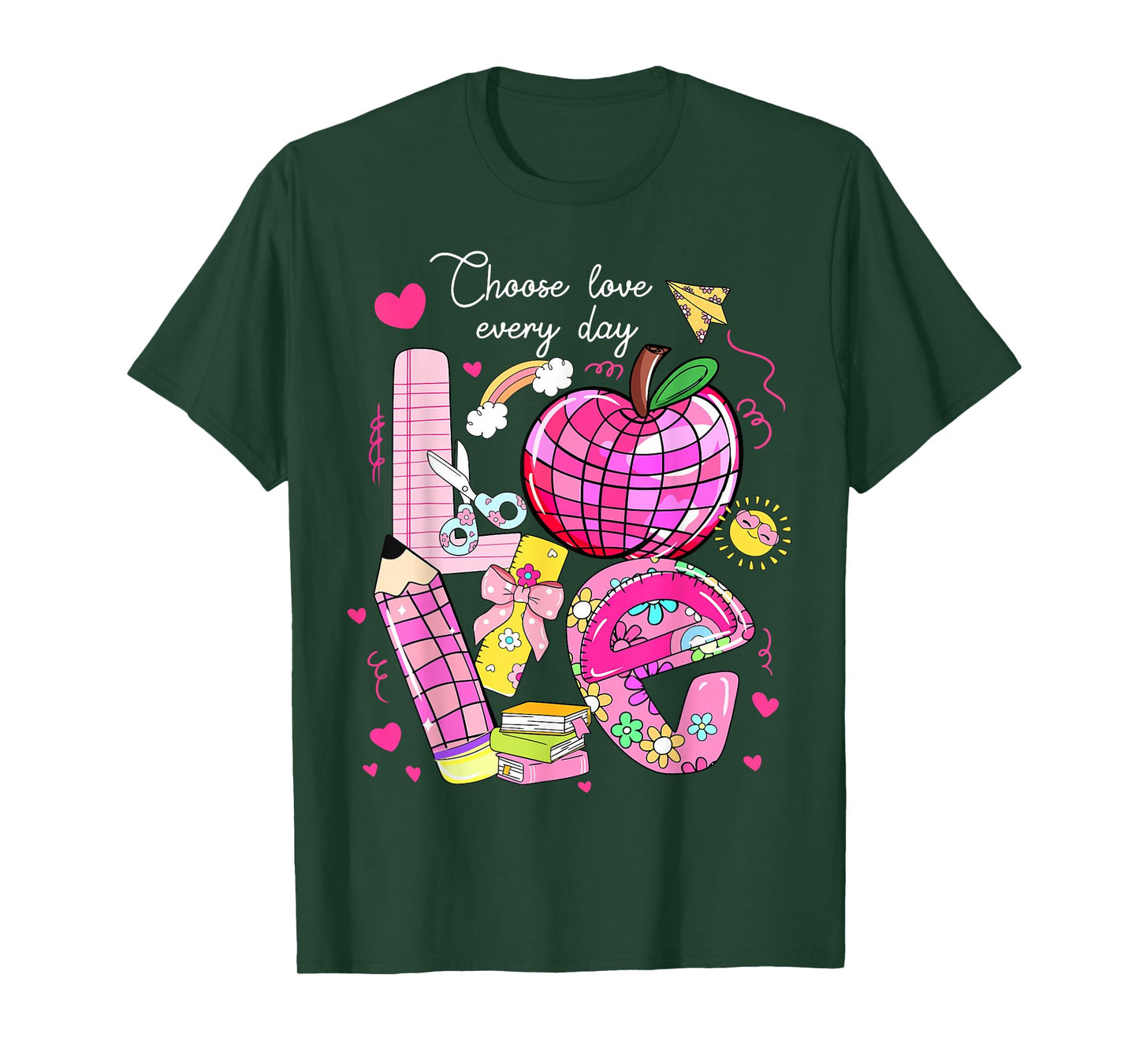 Love Valentines Day for Women Teacher Girls Mom Valentine T-Shirt