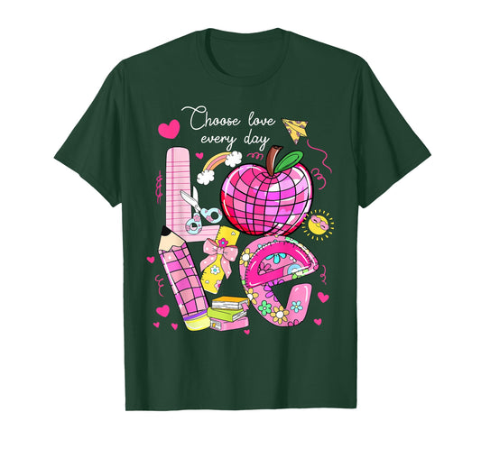 Love Valentines Day for Women Teacher Girls Mom Valentine T-Shirt