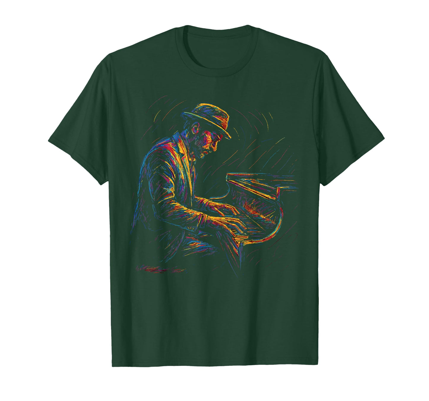 Jazz Musician Piano Player Pianist Artistic Music Jazz Lover T-Shirt