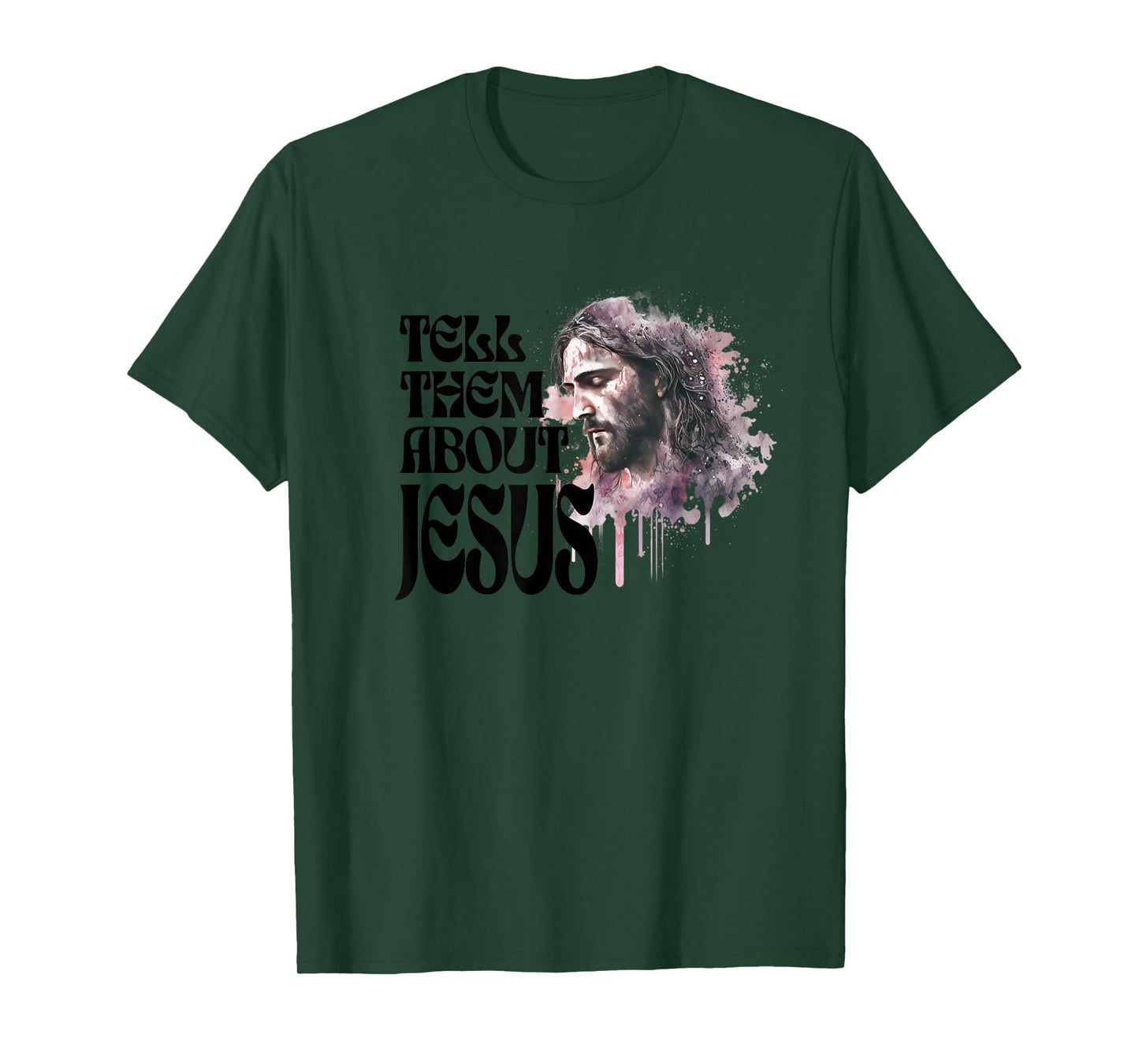Tell Them About Jesus Christian Graphic Bold Faith T-Shirt