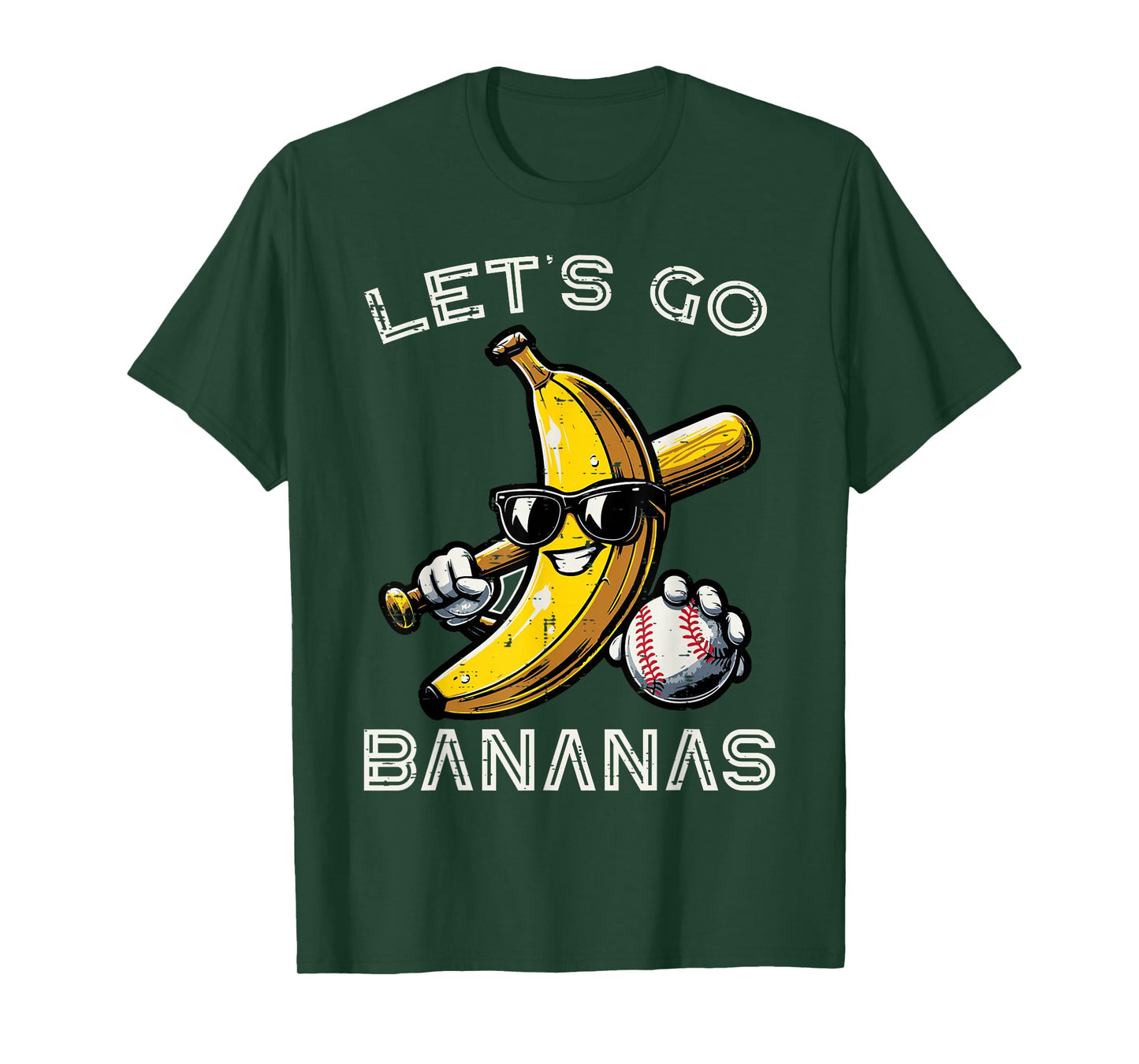 Lets Go Banana Retro Boys Kids Men Youth T-Shirt
