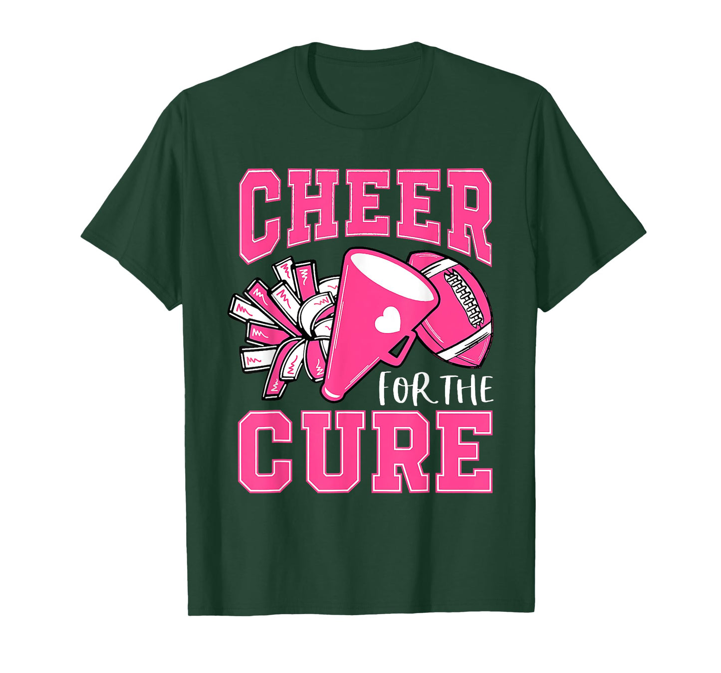 Cheer For Cure Breast Cancer Awareness Cheerleader T-Shirt