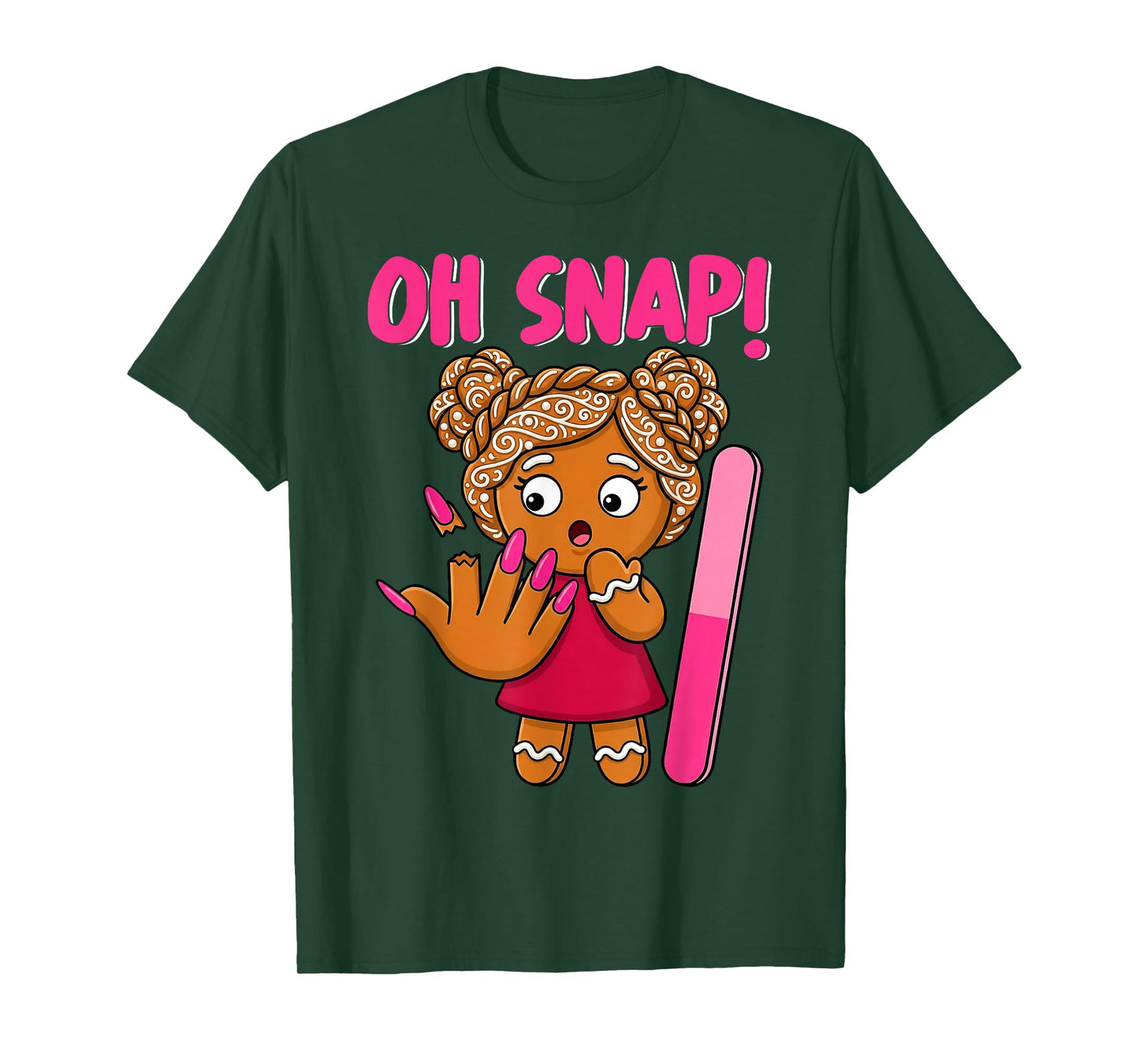 Christmas Oh Snap Broken Nail Funny Gingerbread Xmas T-Shirt