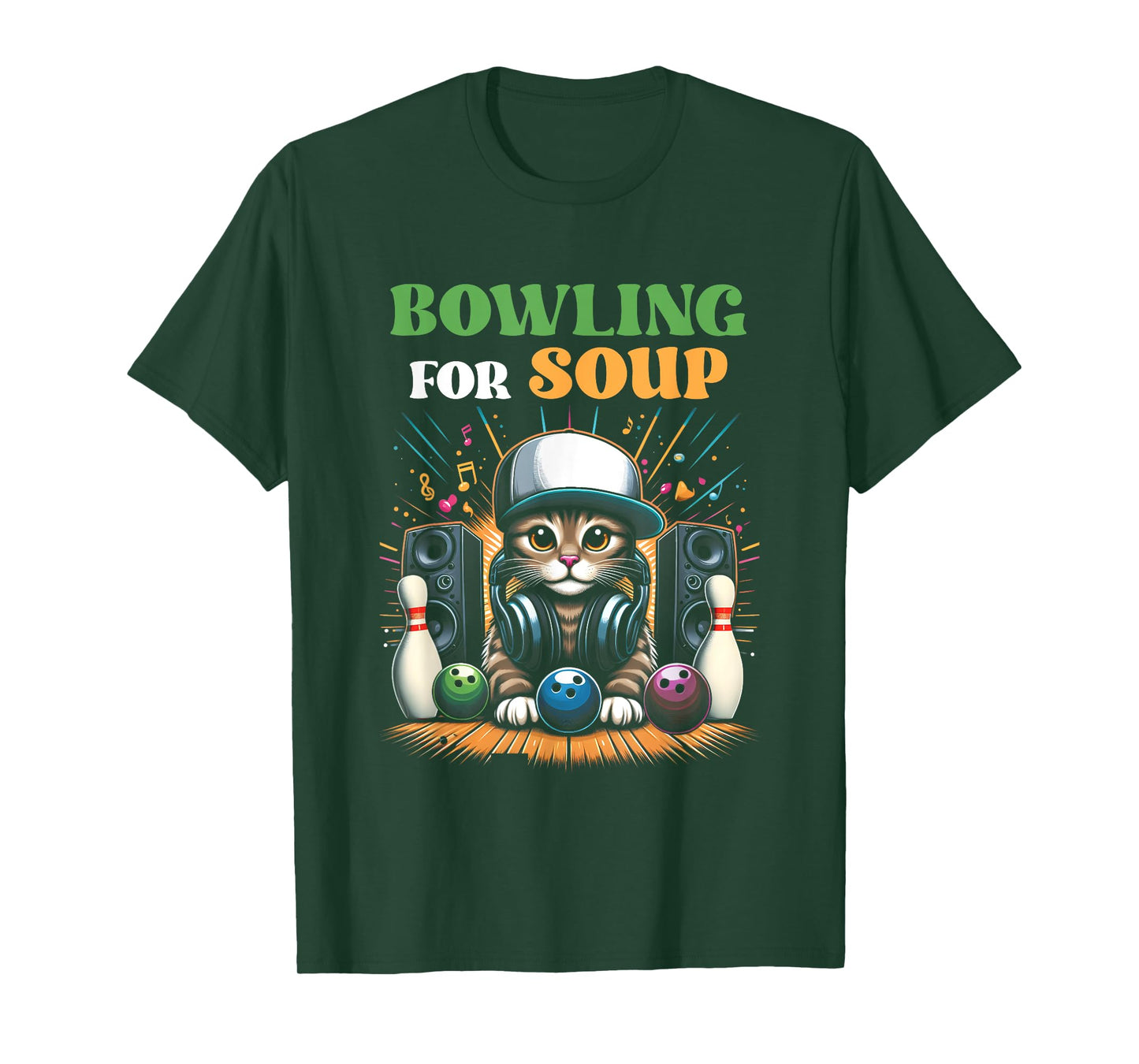 Bowling For Soup Music Cat Style DJ Cat Wearing Headphone Men Women Kids T-Shirt