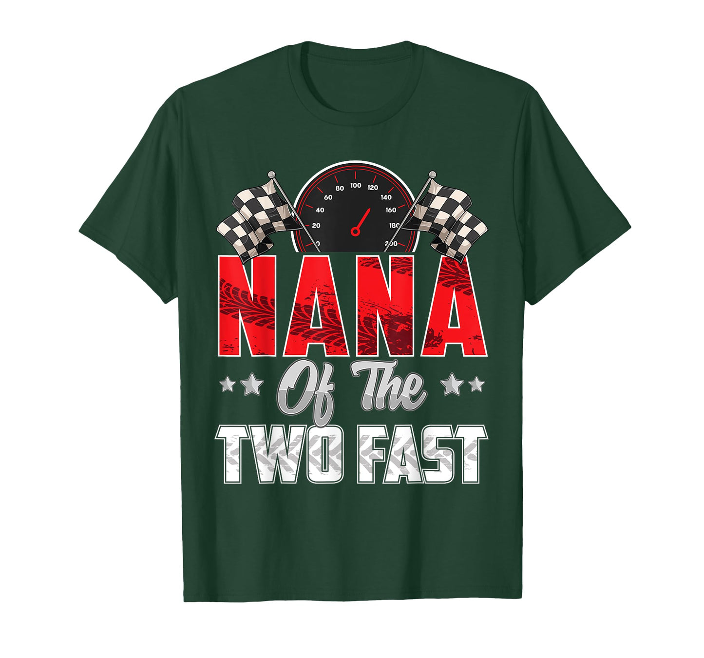 2 year old racing car two fast birthday 2nd Family Nana T-Shirt