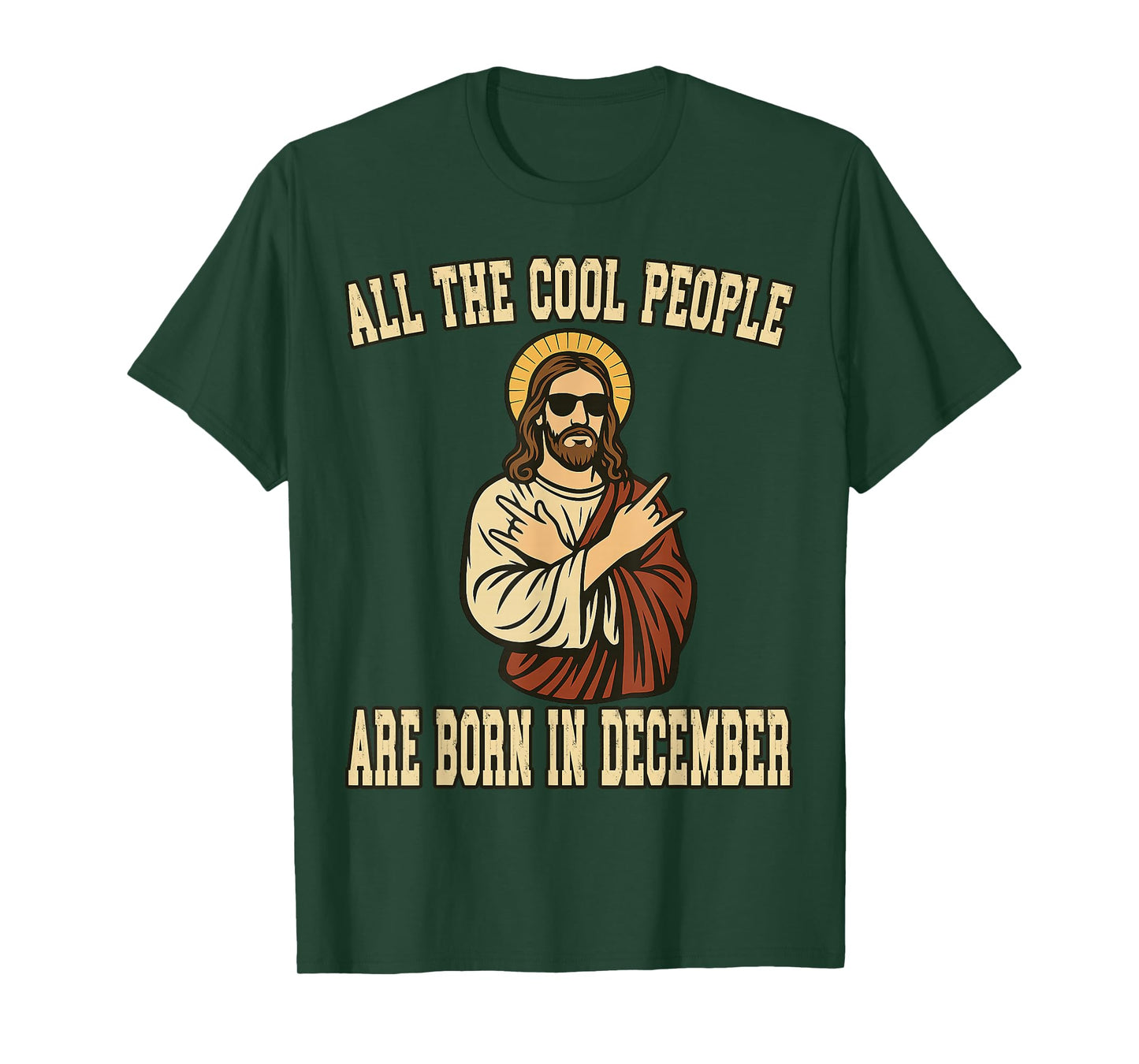 All Cool People are Born in December Jesus Bday Christmas T-Shirt