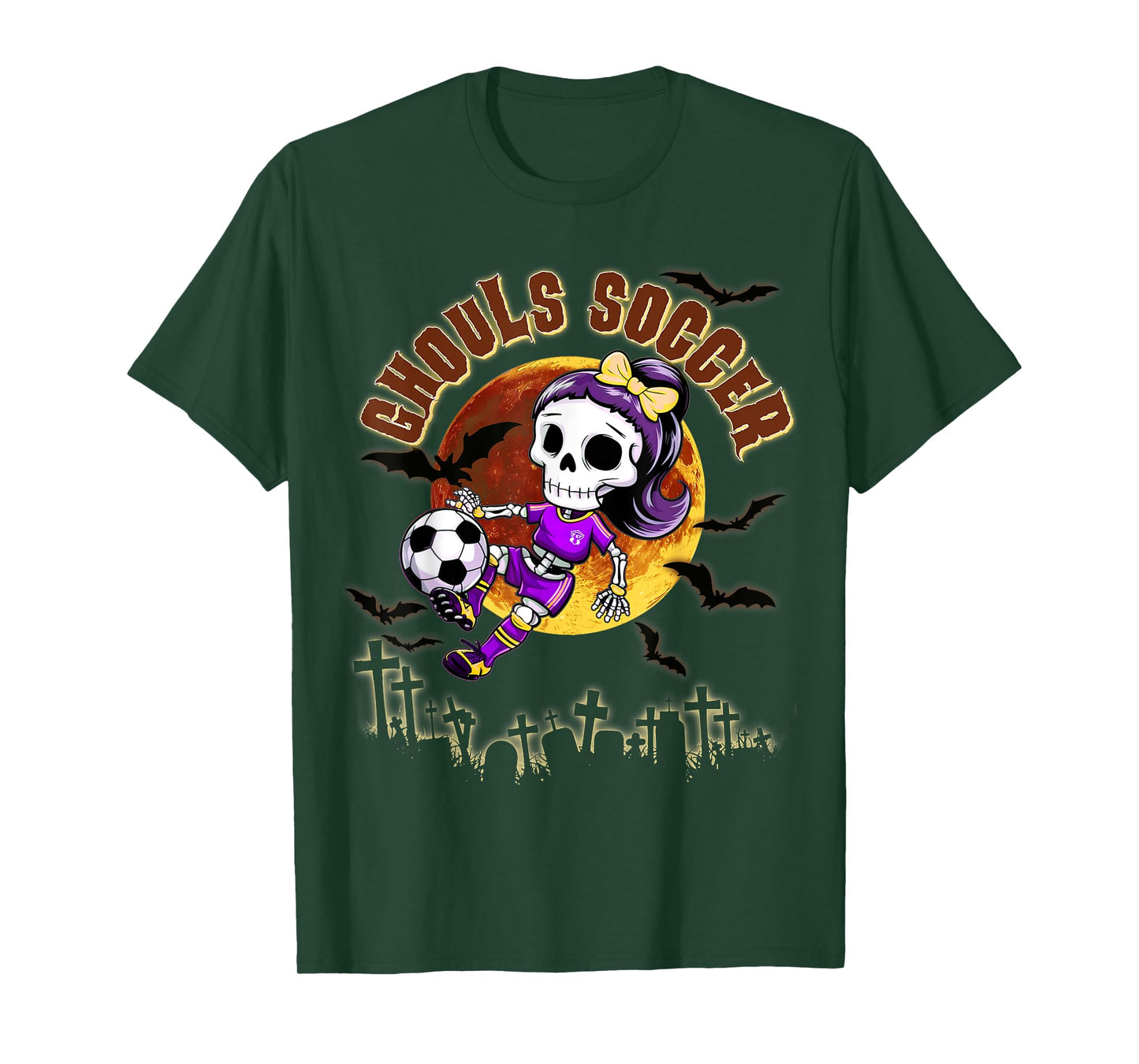 Halloween Soccer Girl for Teen Girls October Trick or Treat T-Shirt