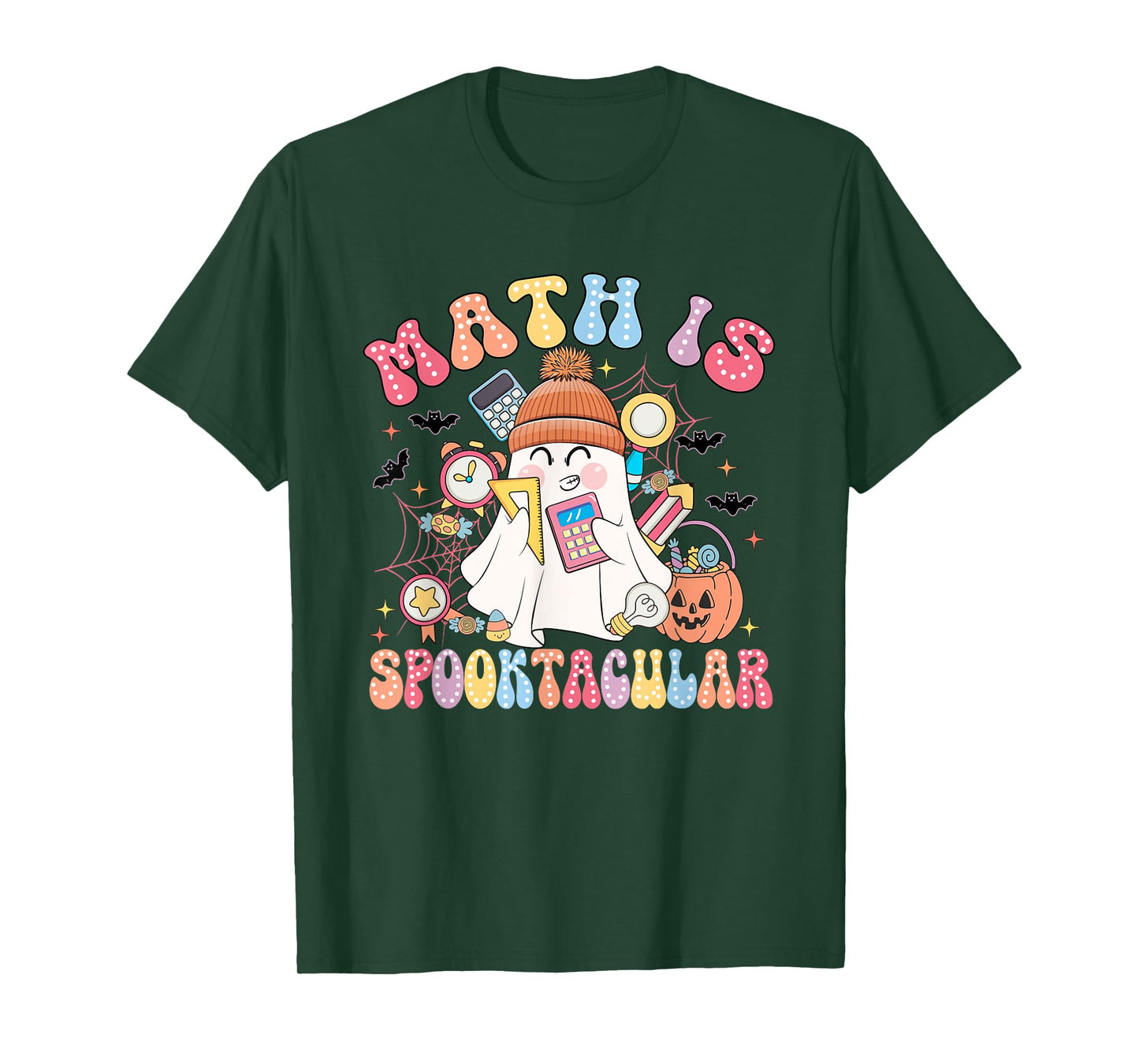 Math Is Spooktacular Math Teacher Spooky Halloween T-Shirt