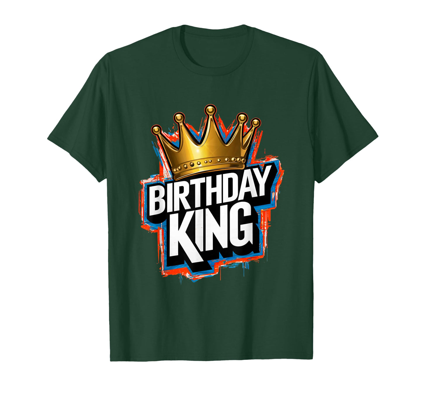 Birthday King With Crown Happy Birthday Party Funny T-Shirt