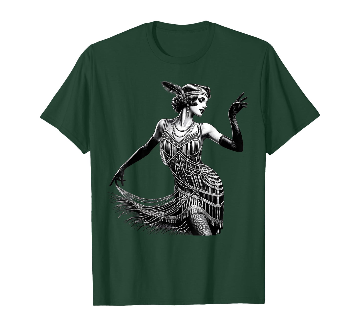 ROARING 1920's Great, Gatsby Glamorous Woman Flapper T-Shirt